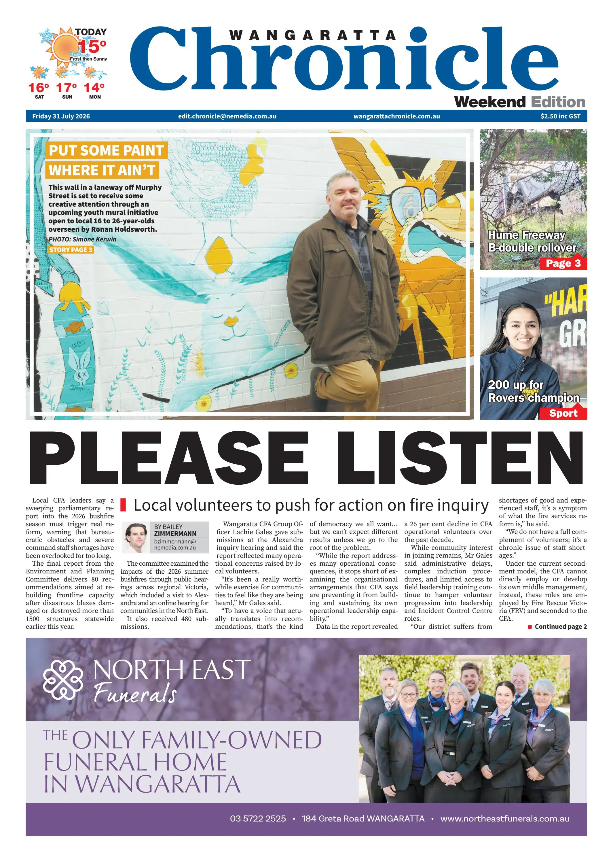 Wangaratta Chronicle, July 31, 2026