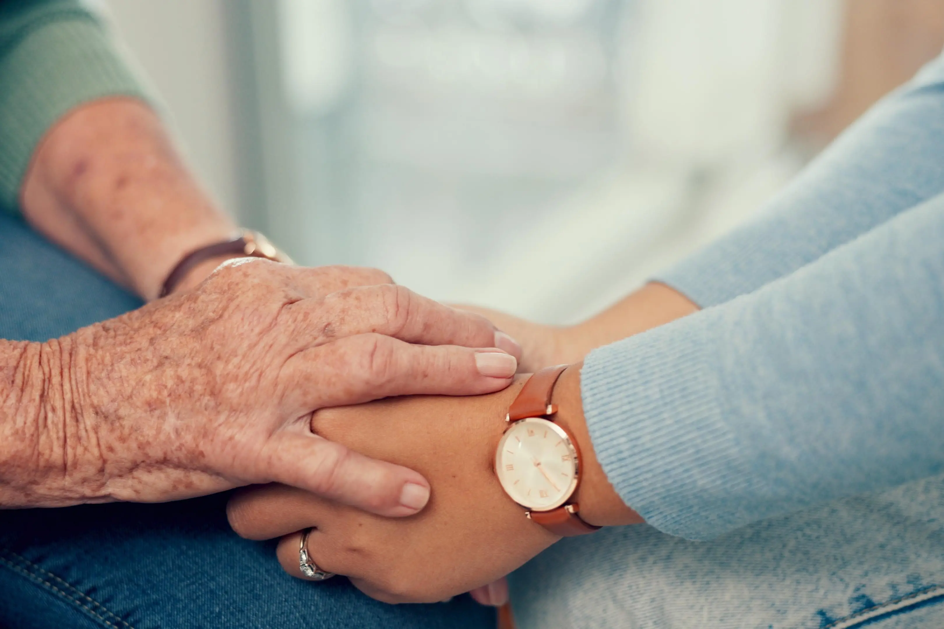 <p>TALK, LISTEN: A free community event in Wangaratta this Friday will talk about death, dying and end-of-life care. PHOTO: Adobestock Comfort, senior or closeup of people holding hands for comfort or heal for wellness together. Therapist, sympathy or elderly person bonding, praying or care after death with psychologist or support.</p>\\n