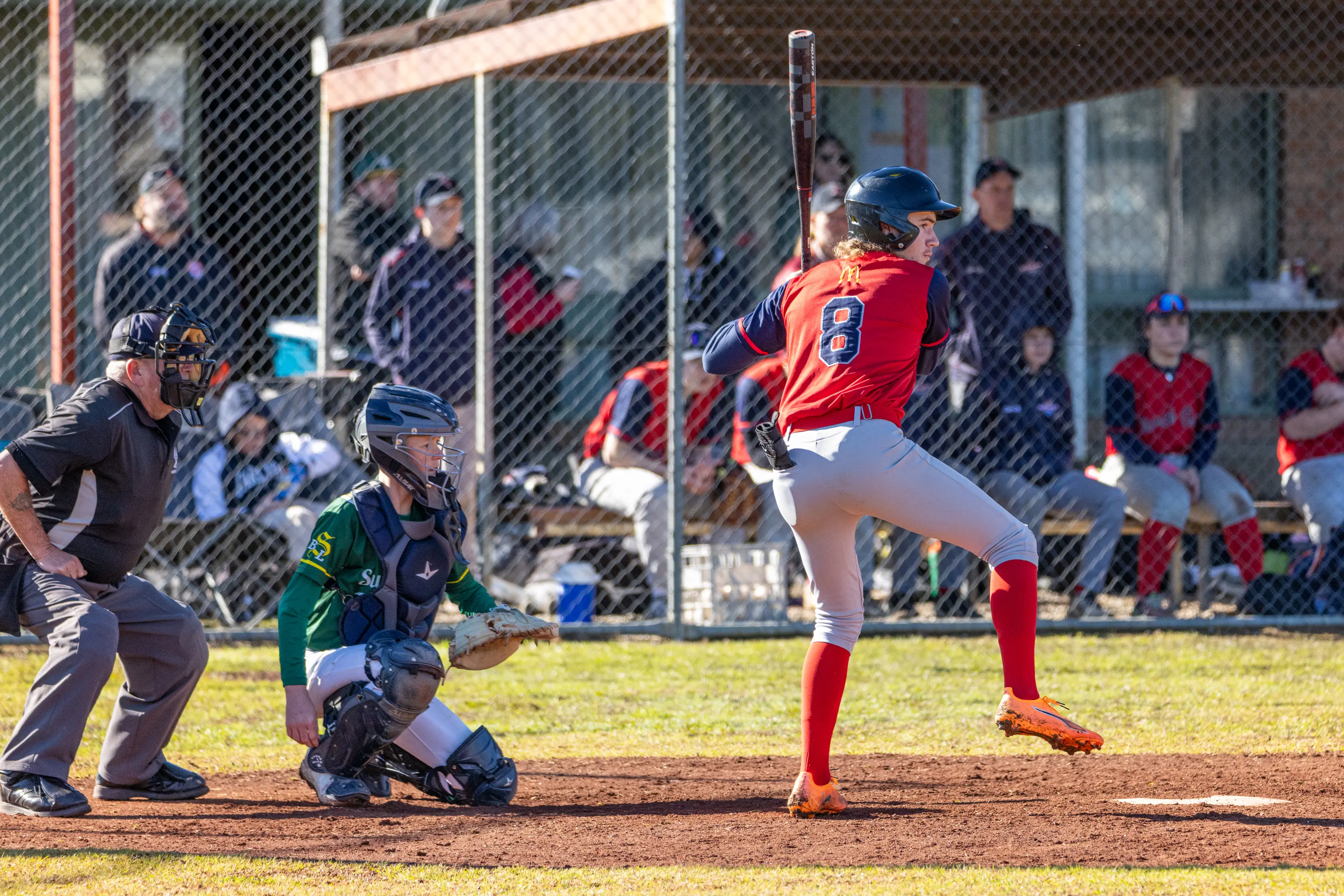 <p>HERE\\'S THE PITCH: Wangaratta\\'s Darcy Sanders prepares to swing for NEBA in the Under 17 Country Division State Winter Championships. PHOTOS: Marc Bongers</p>\\n