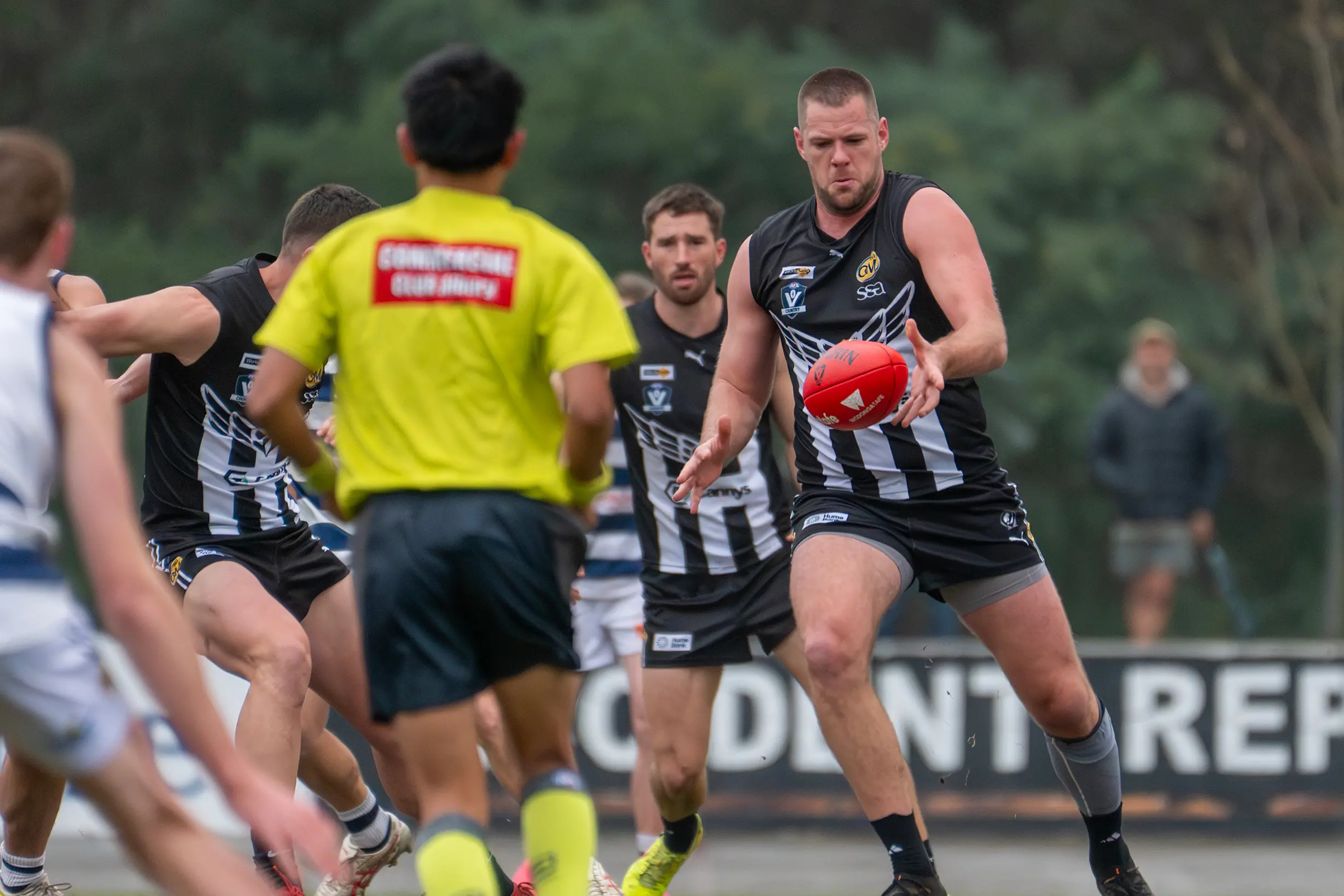 <p>TOP OF THE LADDER: Chris Knowles and the Magpies return to the Showgrounds this weekend to further cement their spot at the head of the pack. PHOTO: Melissa Beattie</p>\\n