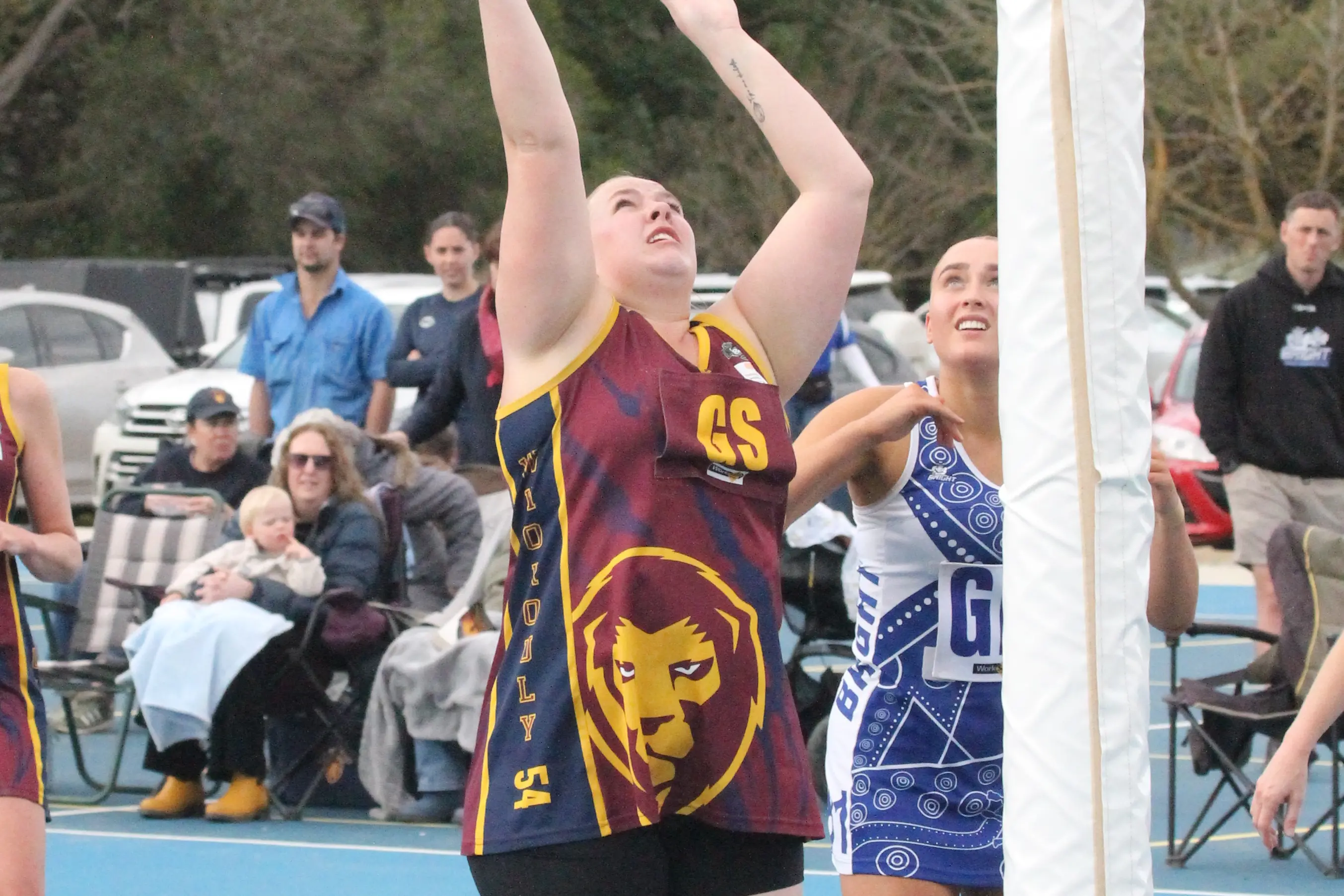 <p>SUPER SHOT: Abbey Forrest shot 56 goals at 93 per cent accuracy in the Lions\\' win over Bright. PHOTOS: Nathan de Vries</p>\\n