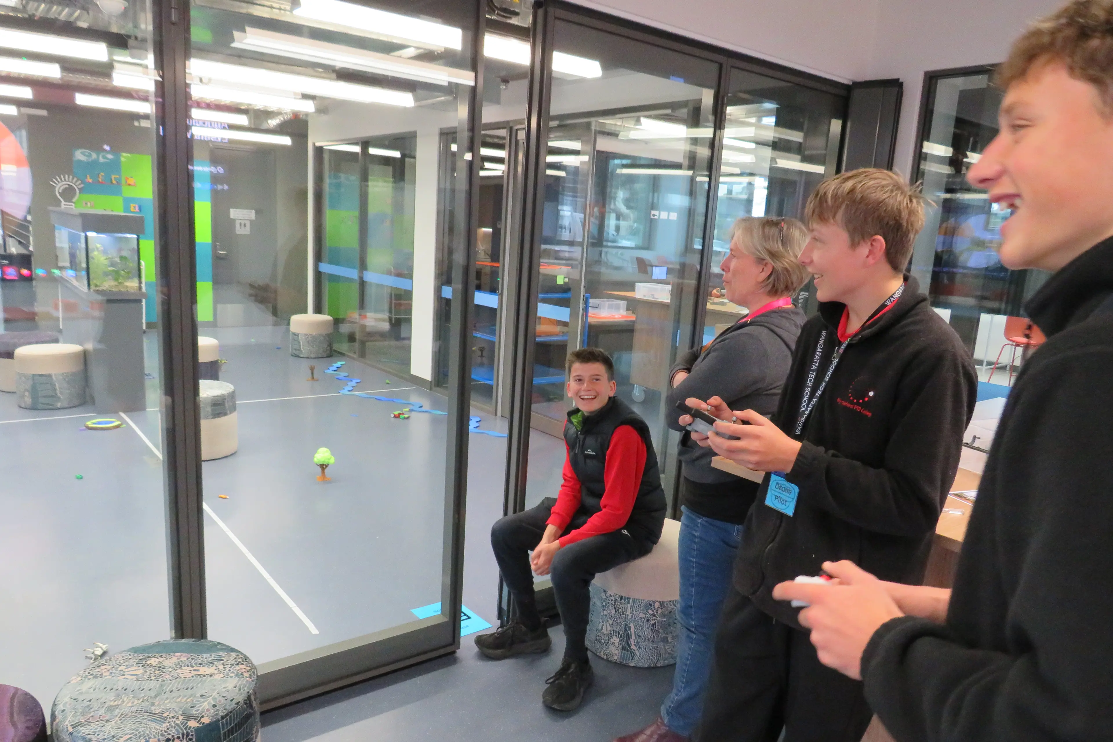 <p>GAMIFYING REAL-WORLD APPLICATIONS: Blake Parolin, Claire Stock, Ben Hodgkin and Noah Harris from Myrtleford P-12 College were part of the first incoming group at the Wangaratta Tech School on Tuesday. PHOTO: Simone Kerwin </p>\\n