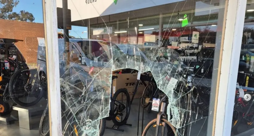 Rowan Street bike shop hit by second smash-and-grab this year