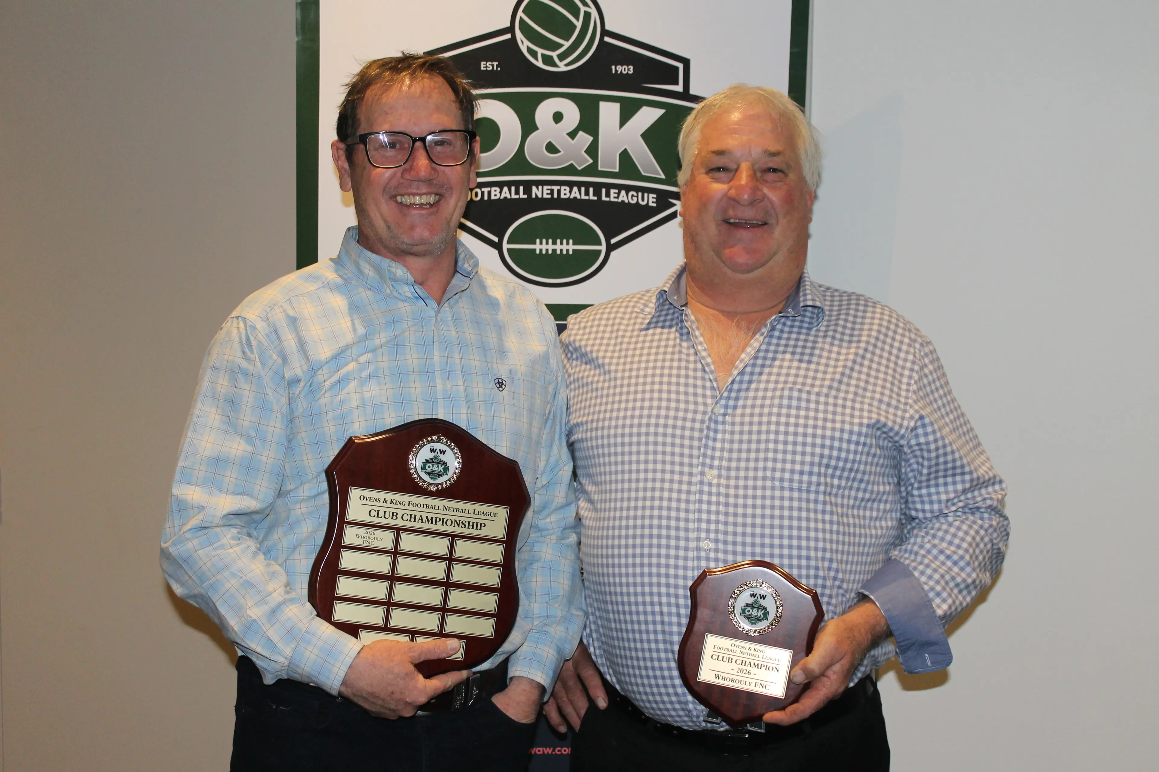 <p>Club Champions Whorouly FNC - Scott Grant and Eddie Costenaro.</p>\\n
