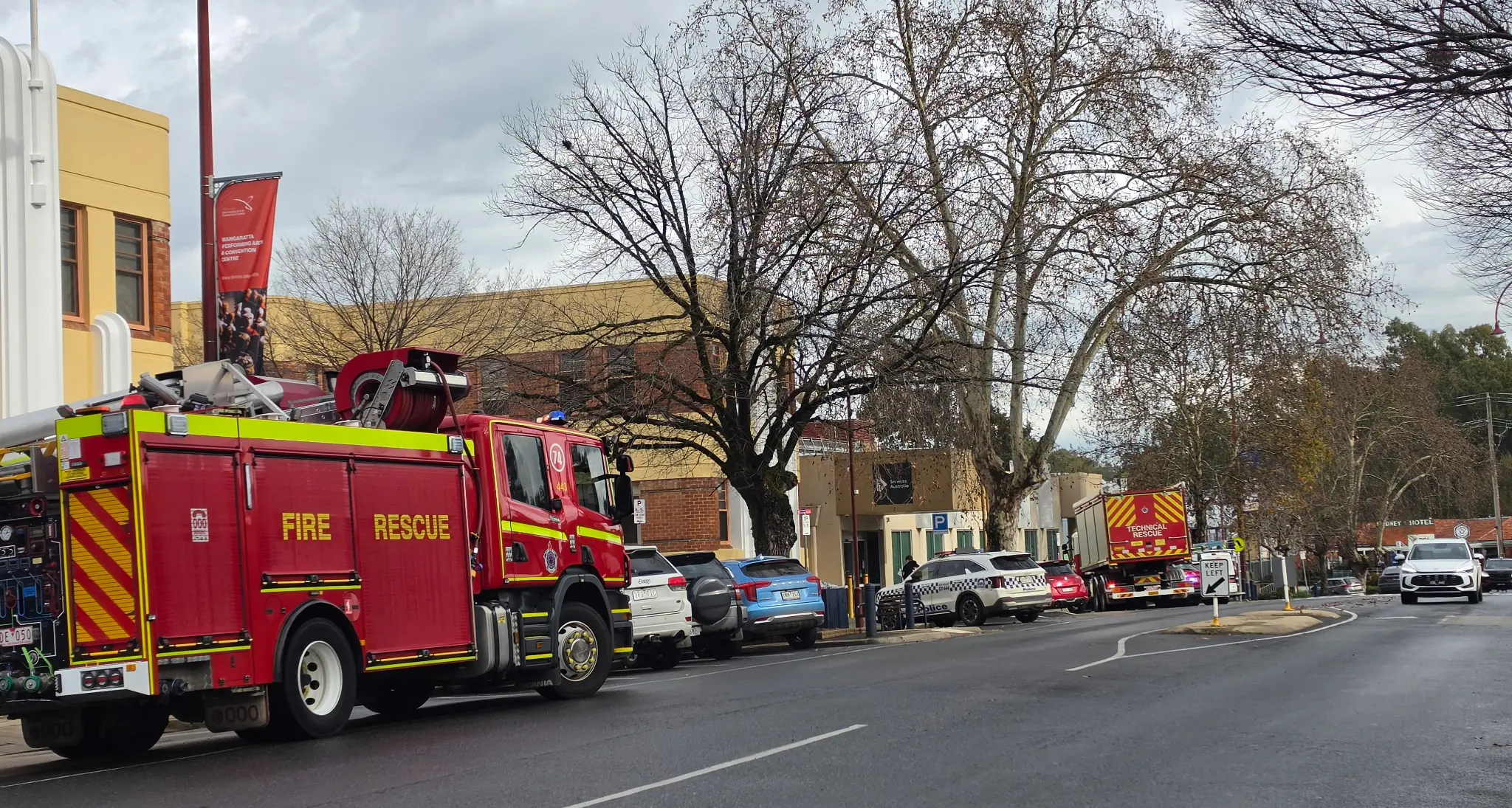 Person rescued from lift in Faithfull Street