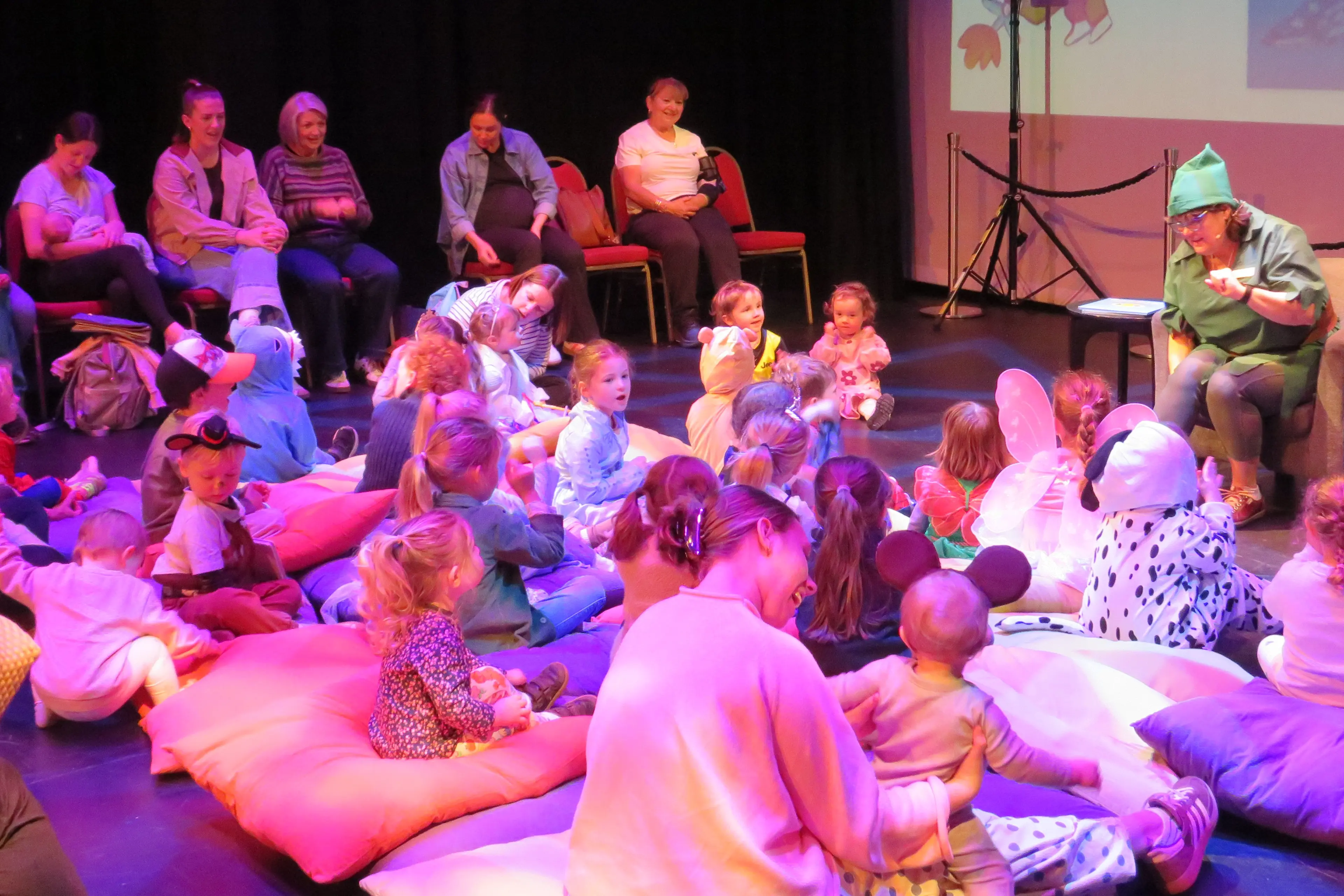 <p>SONGS AND STORIES: The gathering at the WPACC on Tuesday for Story Time on Stage included everyone from young babies to grandparents. PHOTO: Simone Kerwin</p>\\n