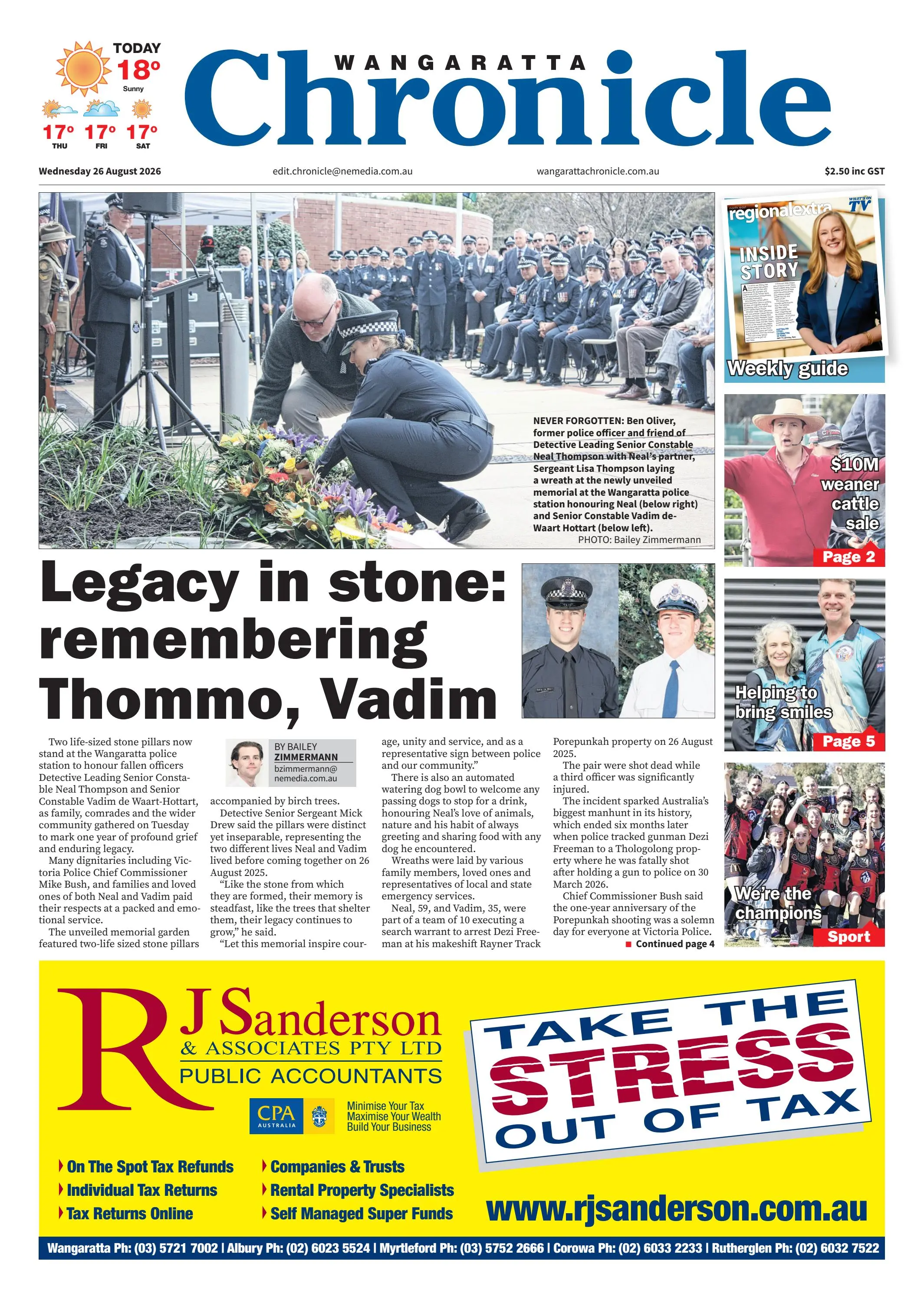 Wangaratta Chronicle, Wednesday, August 26, 2026