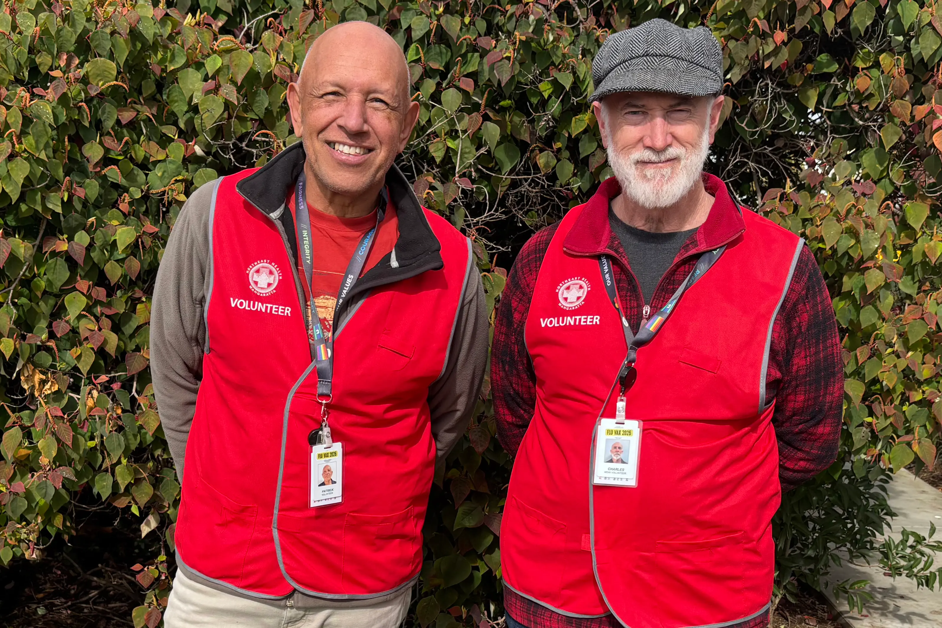 <p>HOME DELIVERY: Patrick Oudin and Charles Hajek are among the 77 Meals on Wheels volunteers at Northeast Health Wangaratta.</p>\\n