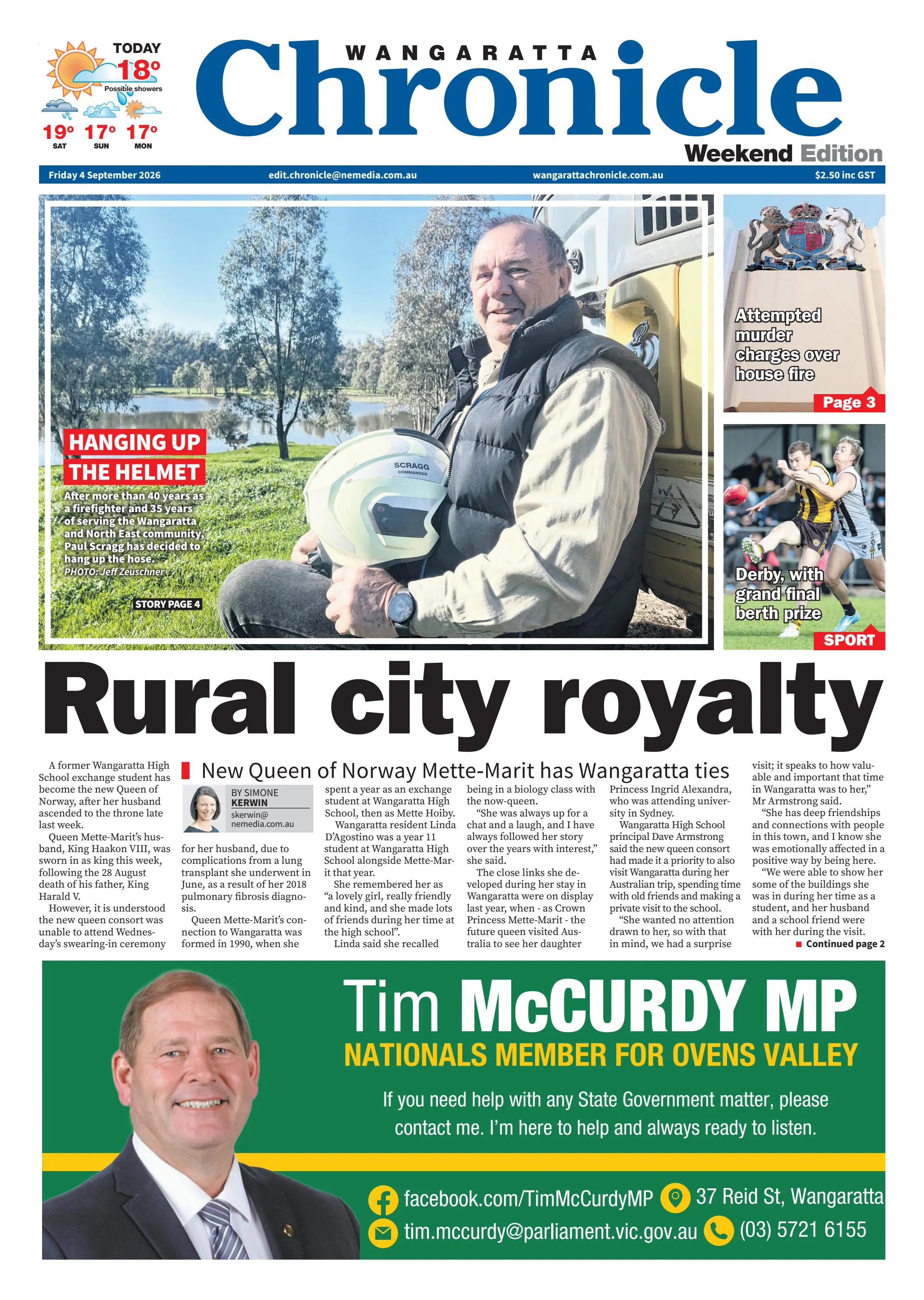 Wangaratta Chronicle, Friday, 4 September, 2026