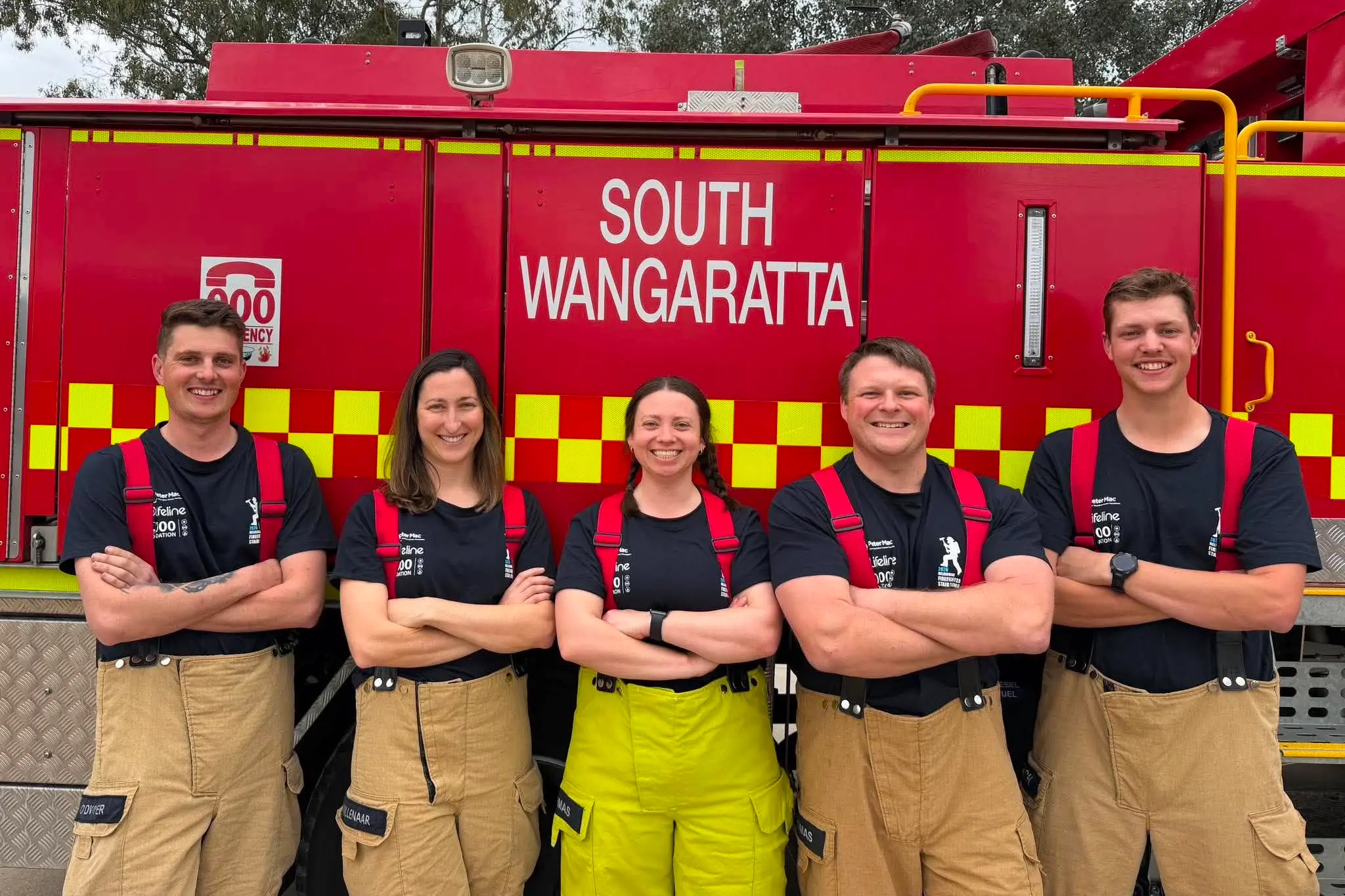 <p>TEAM UP: Shaun O\\'Dwyer, Monique Hillenaar, Tammy Thomas, Matthew Thomas and Heath French will be taking on the Melbourne Firefighter Stairclimb in Melbourne this Saturday. PHOTO: South Wangaratta CFA</p>\\n