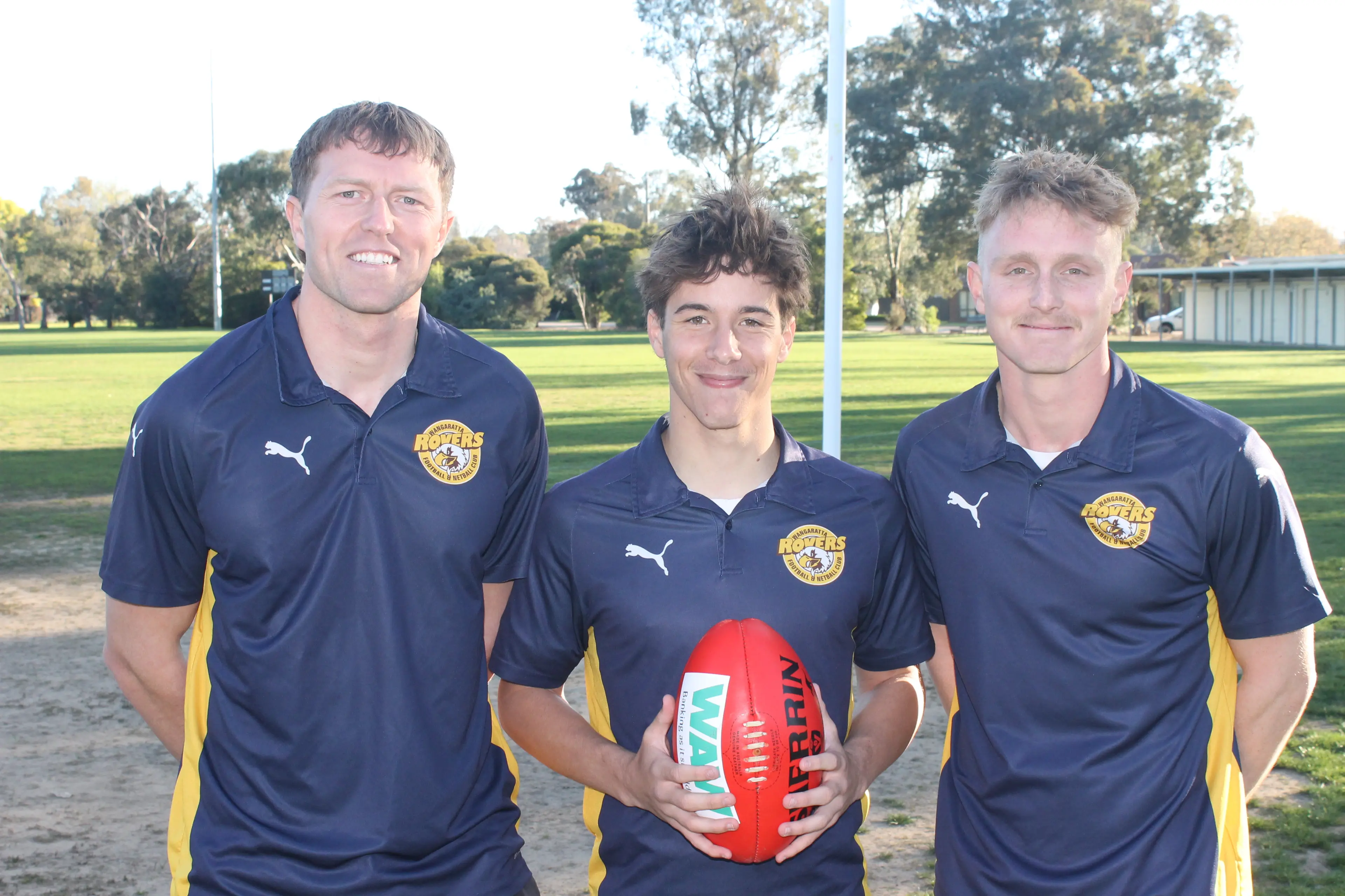 <p>FORGE A DYNASTY: Rovers (from left) Tom Boyd, Noah Scholte and Joel Smith are gunning for the Hawks\\' third flag in a row. PHOTO: Nathan de Vries</p>\\n