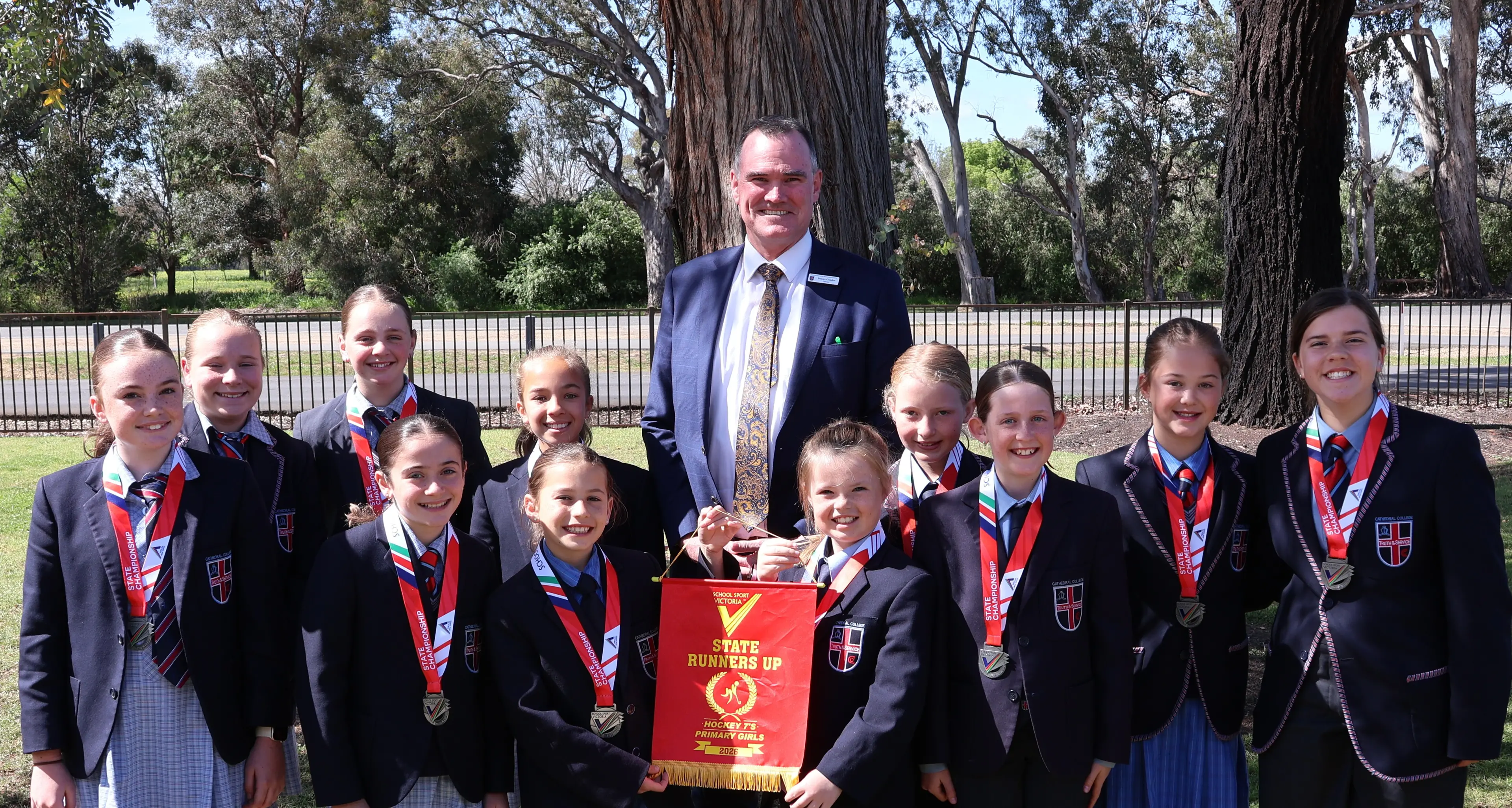 Cathedral College team runner-up in state hockey