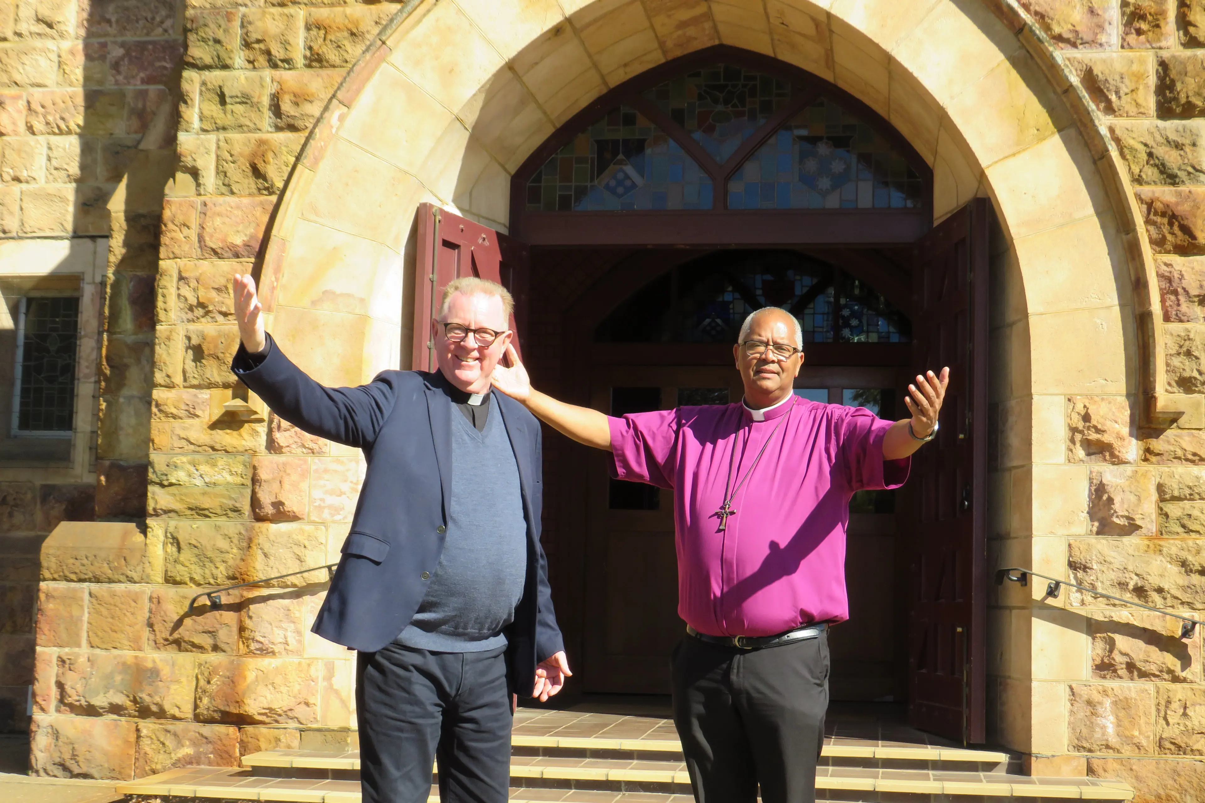 <p>JOIN US: Holy Trinity Cathedral Canon, Archdeacon Matthew Healy, and Anglican Bishop of Wangaratta Clarence Bester are encouraging locals to be part of the Wangaratta diocese\\'s 125th anniversary, commencing with a 3 October launch at the cathedral. PHOTO: Simone Kerwin </p>\\n