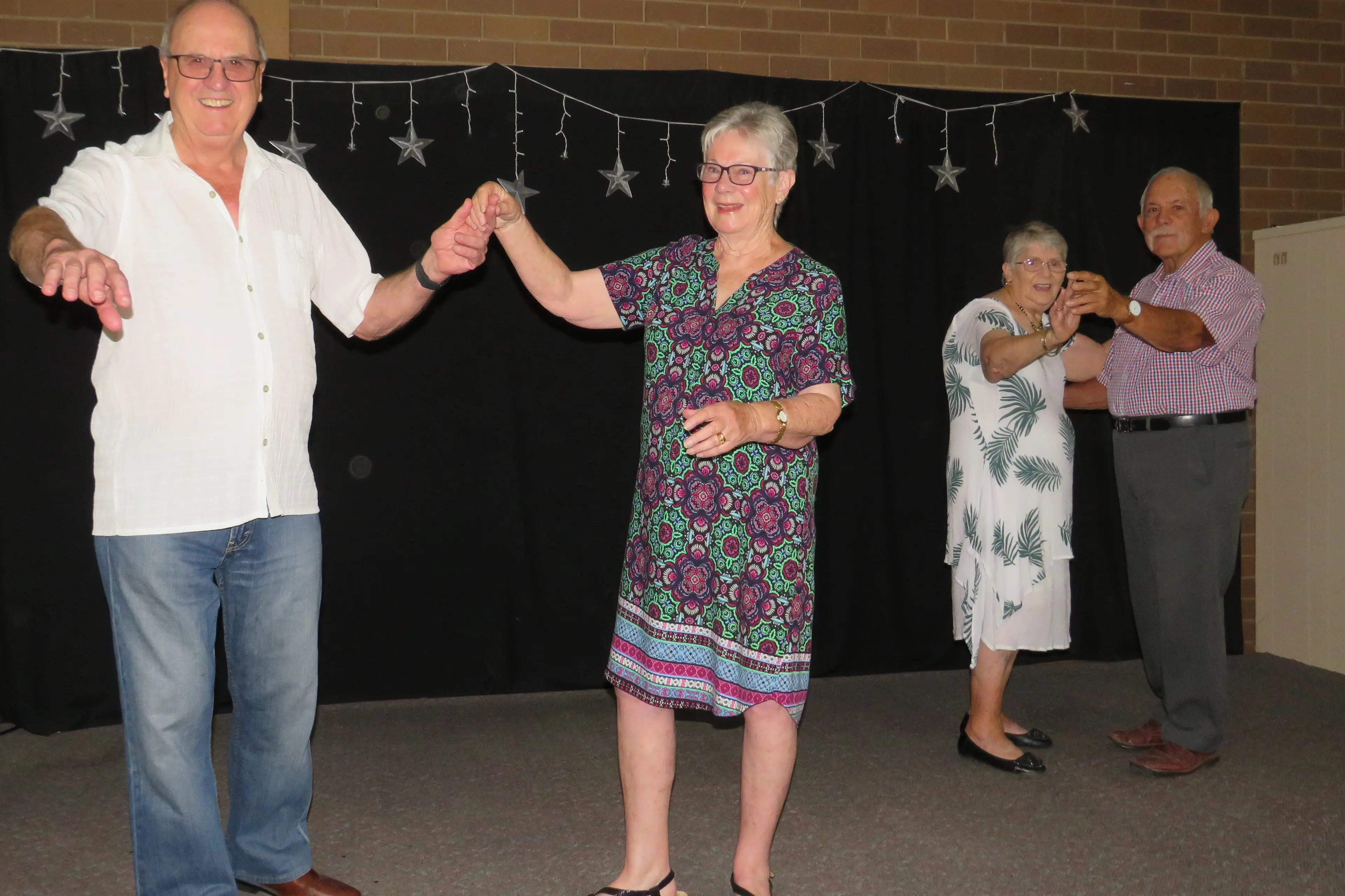 <p>DANCING UP A STORM: Brian and Julie Davey, Dianna Lazzarotto and Rudy Servaes were all smiles as they promoted the weekly Wangaratta New Vogue/Old Time Dancing, which is held at the Da Vinci Social Club each Tuesday from 7pm to 10pm. PHOTO: Simone Kerwin</p>\\n