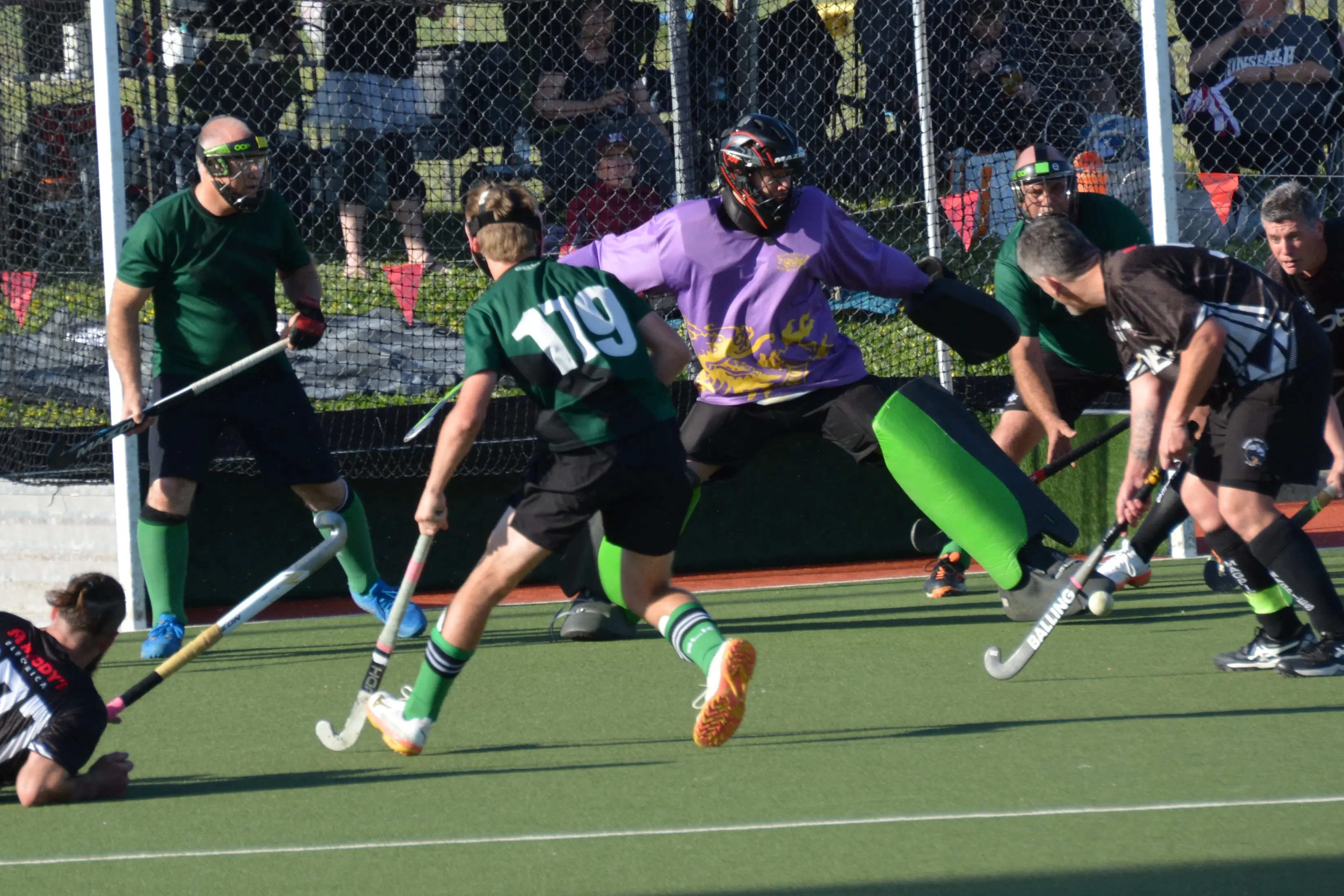 <p>BLOCKED: Noah Fitzgerald makes a desperate save in the Wangaratta Dragons division three men\\'s grand final on the weekend. PHOTO: Kylie Samson</p>\\n