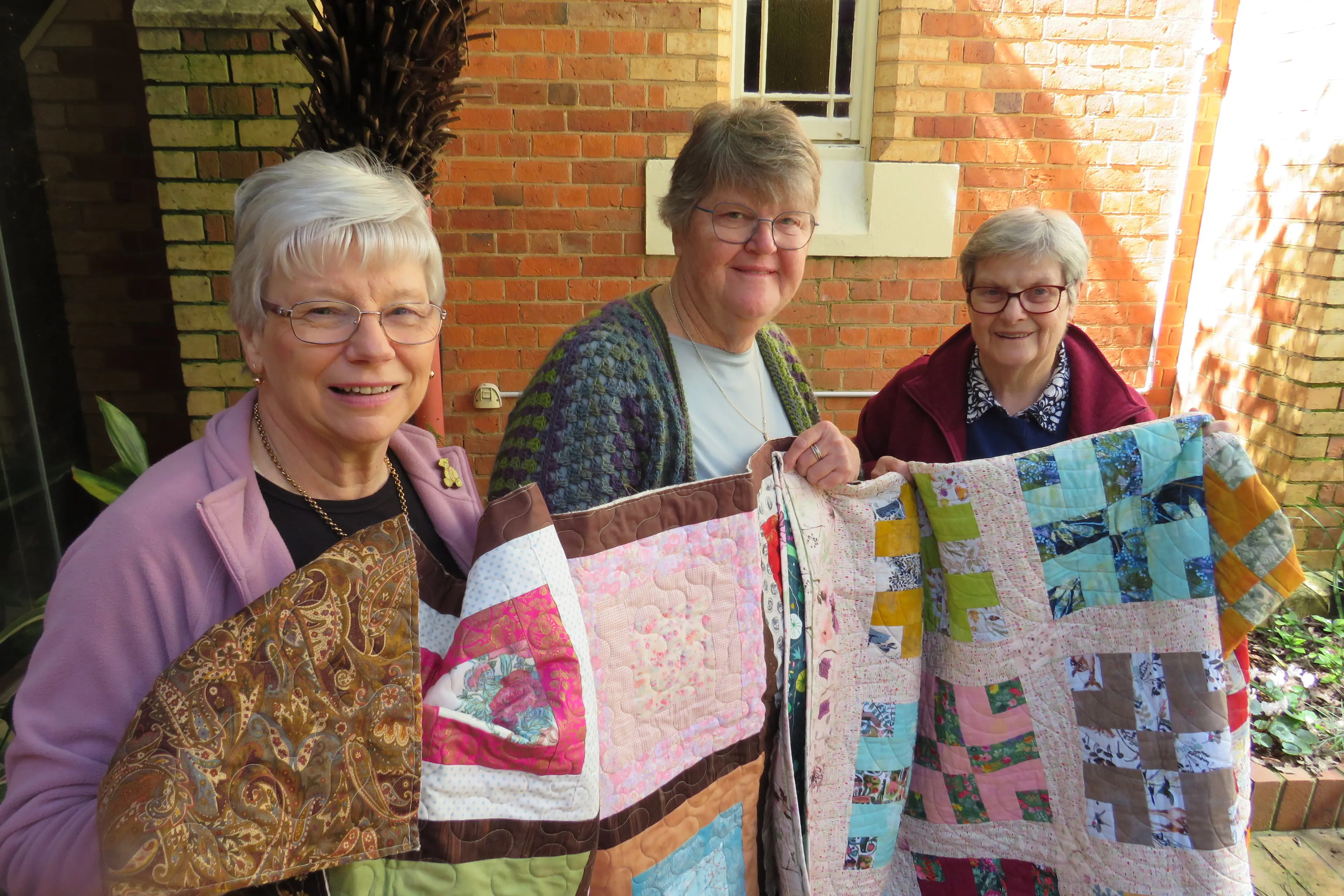 <p>LOVINGLY CRAFTED: Centre Quilters members Helen James, Glenys Stribley and Jo Dickson with some of their creations. The talent of many local quilters will again be on show during Strictly Quilts over the Melbourne Cup weekend. PHOTO: Simone Kerwin </p>\\n