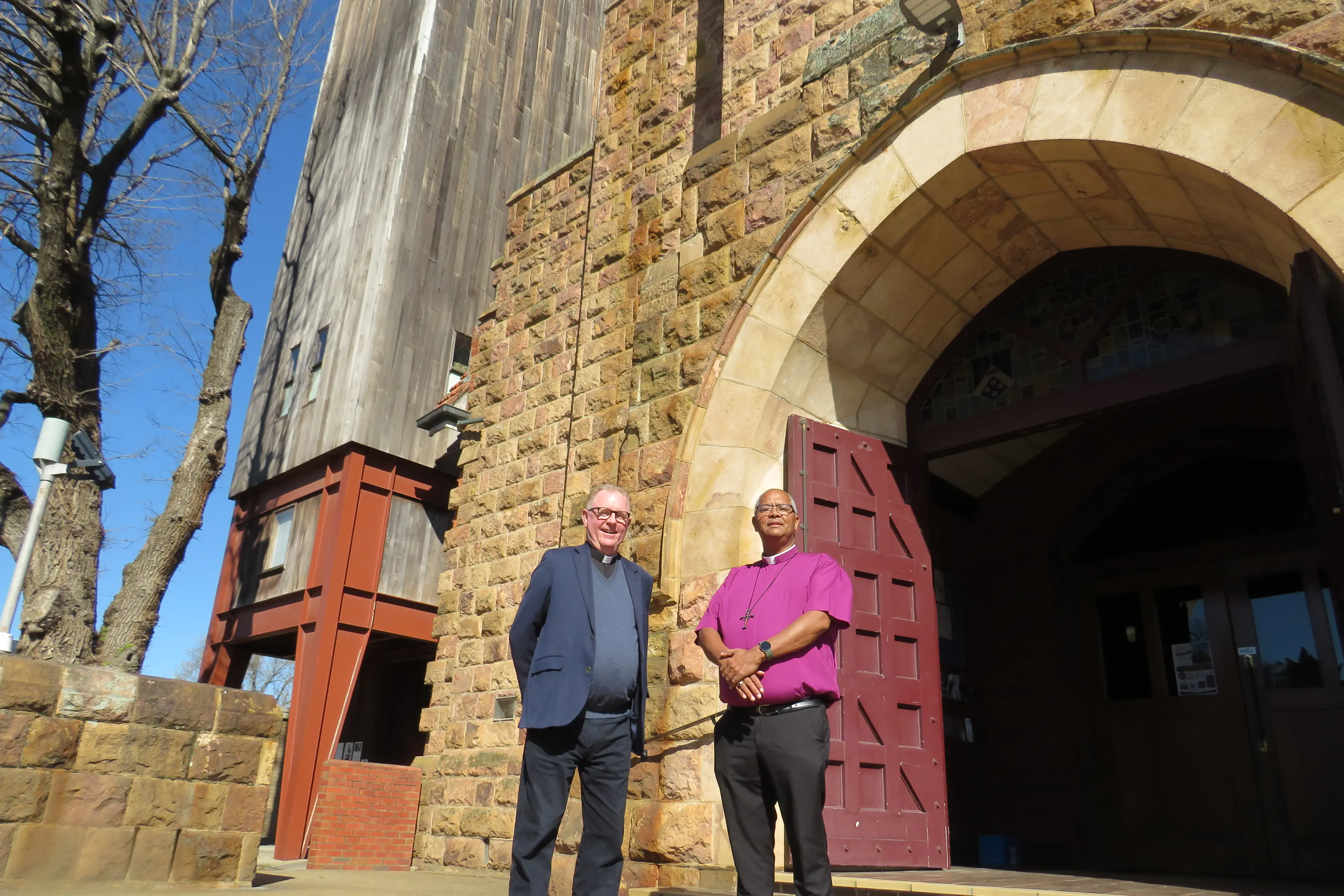 <p>TIME TO CELEBRATE: Archdeacon Matthew Healy, Canon of Wangaratta\\'s Holy Trinity Cathedral, and Anglican Bishop of Wangaratta Clarence Bester are looking forward to the launch of the Wangaratta diocese\\'s 125th anniversary celebrations on Saturday, which will kick off activities leading into the official anniversary date on 13 March 2027. PHOTO: Simone Kerwin </p>\\n