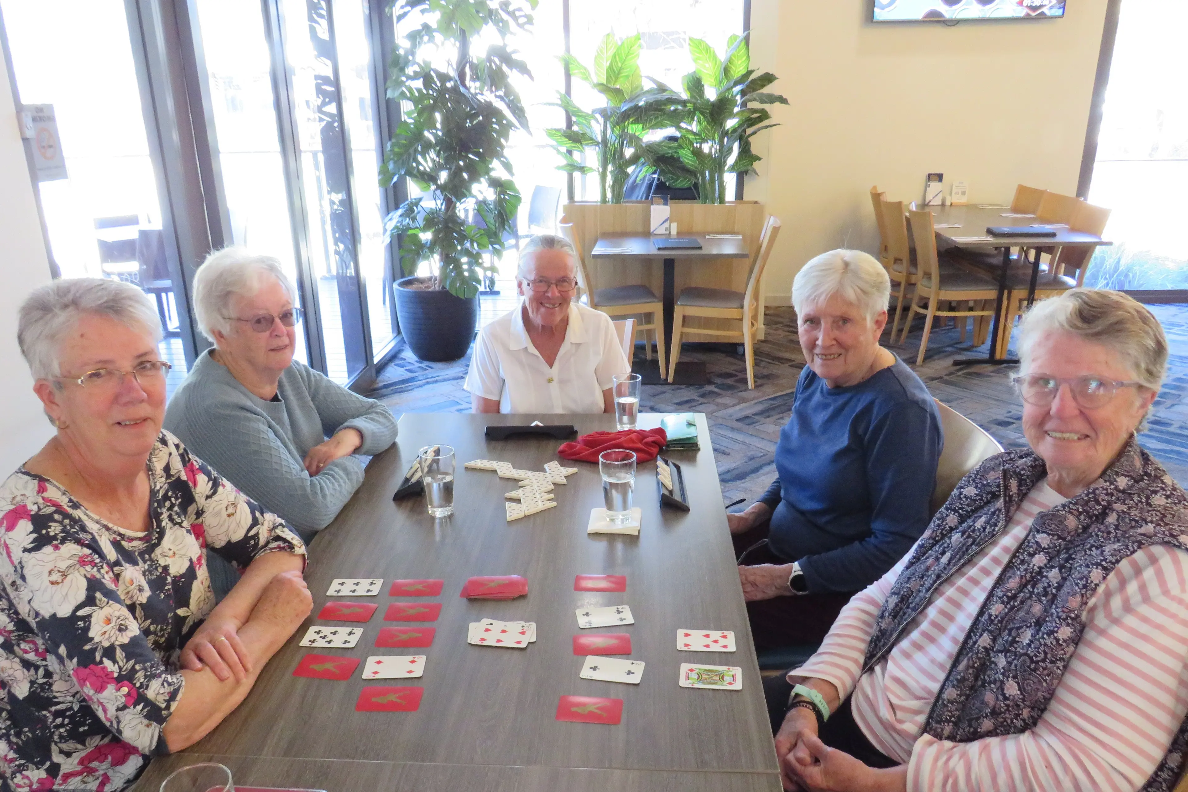 <p>FUN AND GAMES: Heather Crowhurst, Margaret Bear, Mary Archer, Toni Moore and Fay Steadman enjoy the relaxed atmosphere of the craft and games group at the Wangaratta RSL, which runs each Monday from 1.30pm. PHOTO: Simone Kerwin</p>\\n
