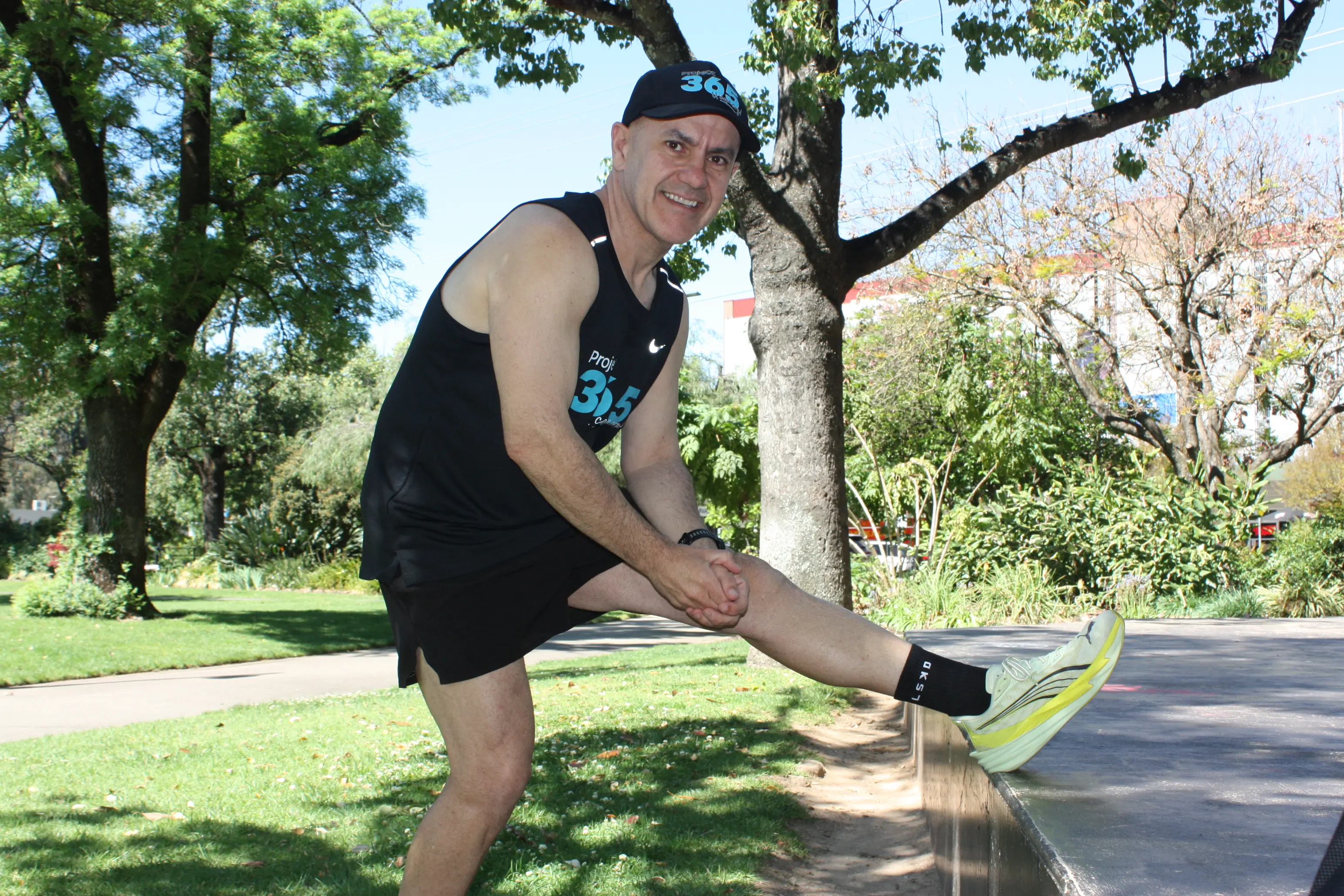 <p>READY, SET, GO: Wangaratta teacher and coach Mario Anania will tackle his first marathon on Sunday, fundraising for local mental health initiative. PHOTO: Grace Fredsberg </p>\\n
