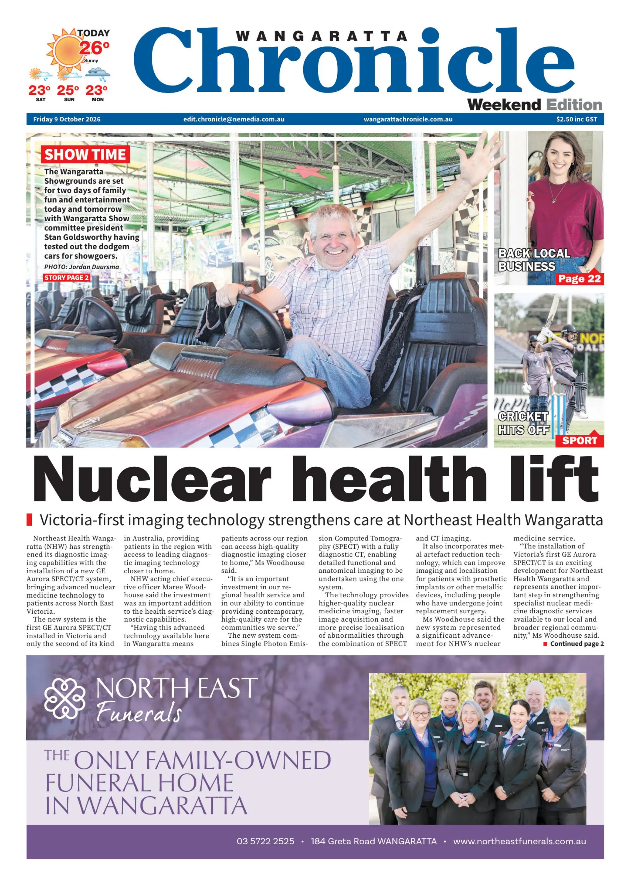 Wangaratta Chronicle, Friday, 9 October, 2026