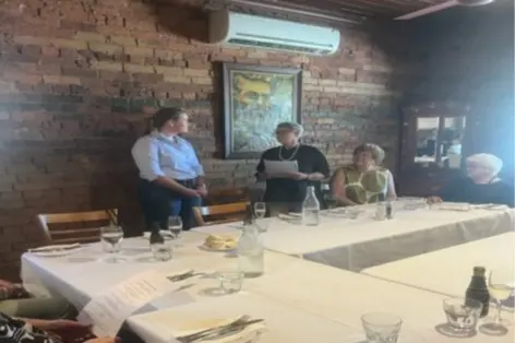 <p>LOCAL WINNER: Last year\\u2019s winner, Rutherglen veterinary science student Sarah White, being presented the award by Zonta Wangaratta\\'s Isabel Dunstan and Alison Grant. </p>\\n