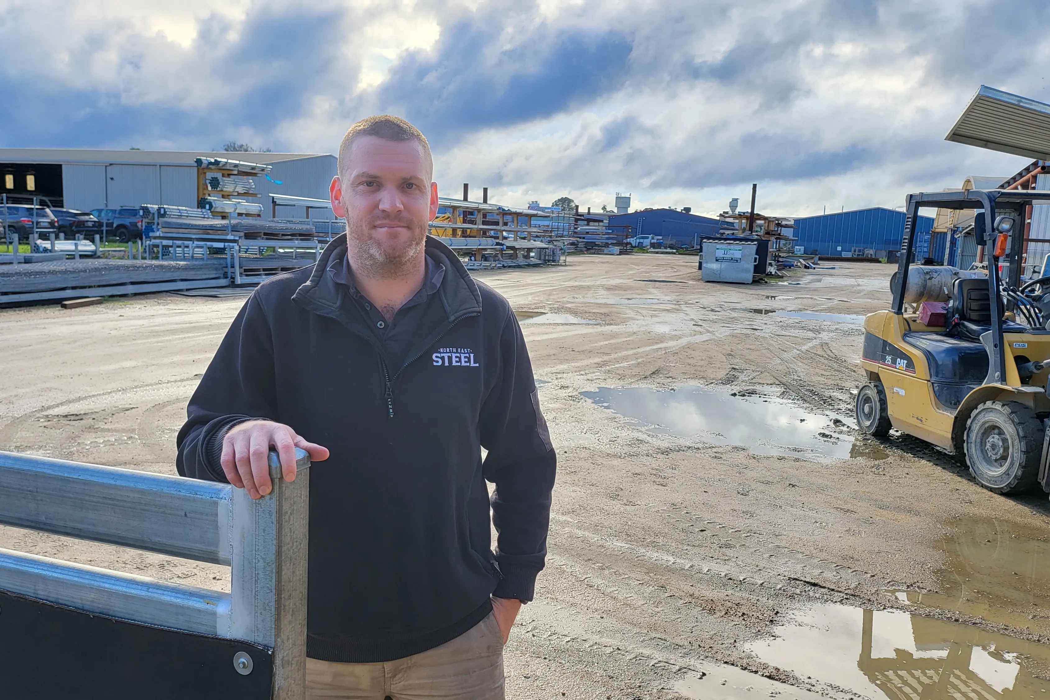 <p>PLANS TO GROW: North East Steel owner Caleb Readhead at the company\\u2019s Wangaratta property, where he is planning further development of the locally owned business. PHOTO: Steve Kelly</p>\\n