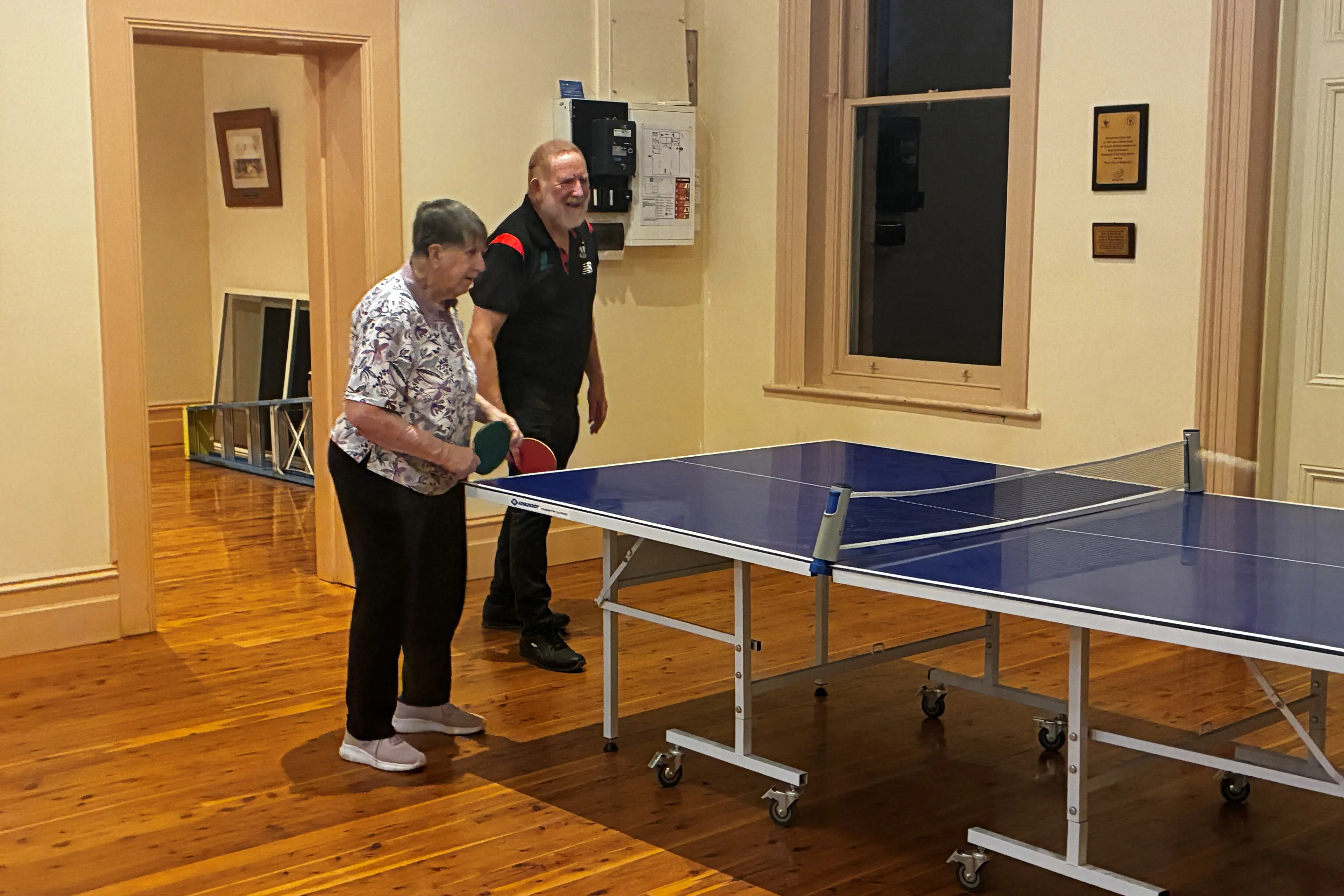 <p>MORE THAN A GAME: Richard Morgan and June Uebergang came to play on Monday at Oxley social table tennis. PHOTO: Jason Mullins</p>\\n