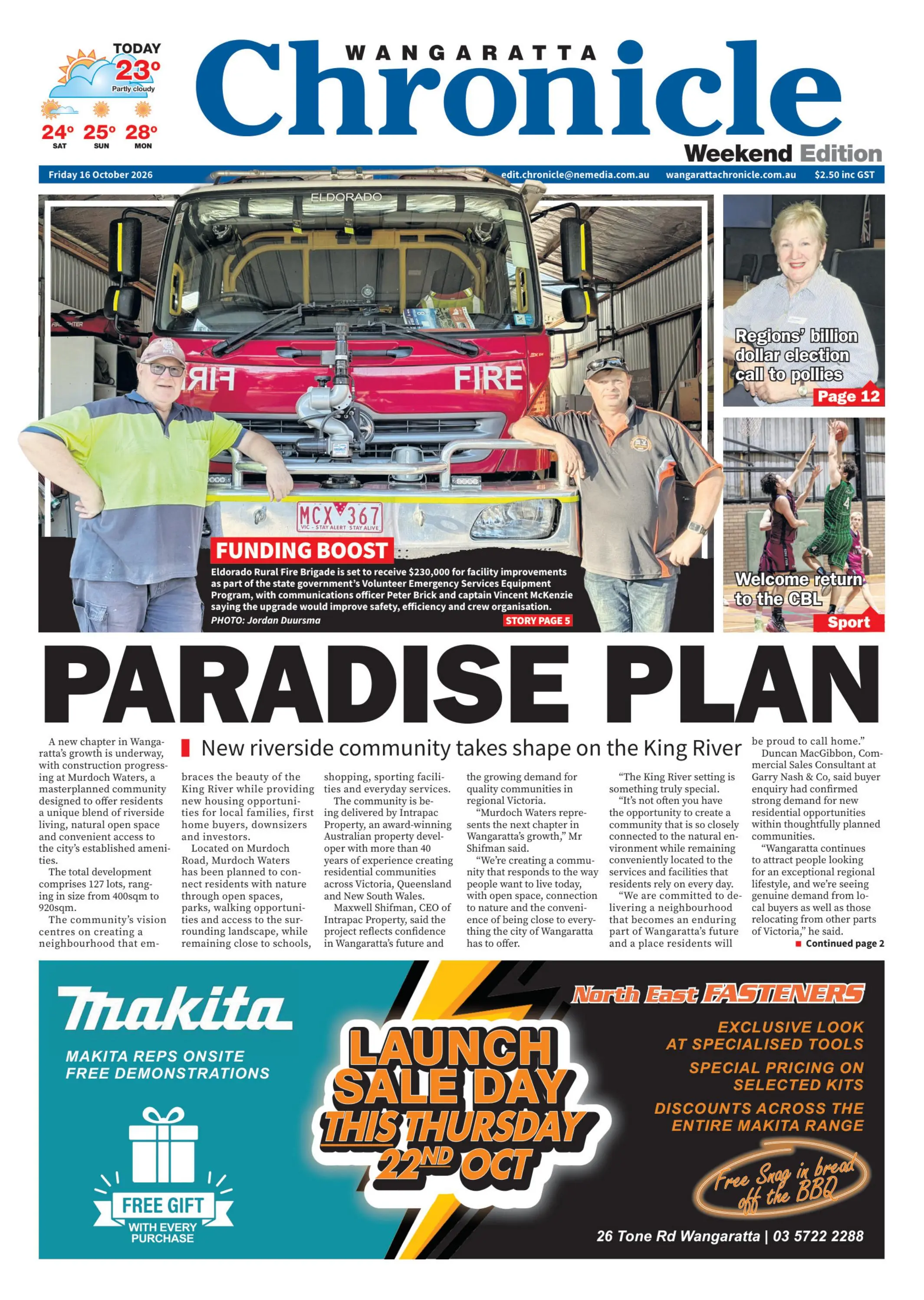 Wangaratta Chronicle, Friday, 16 October, 2026