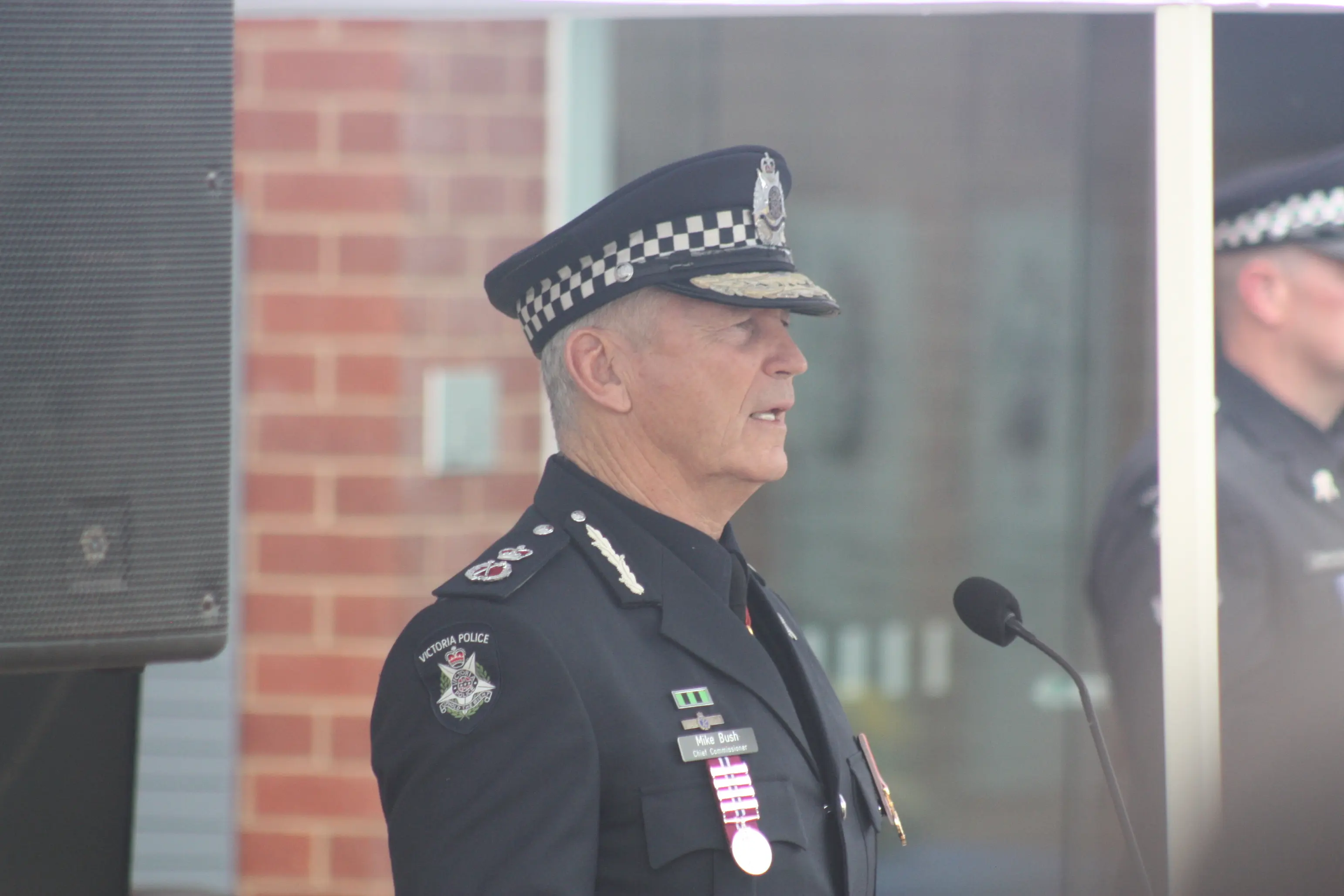 <p>FURTHER PRESENCE: Victoria Police Chief Commissioner Mike Bush has assured the Wangaratta community a further police presence will remain in the rural city following Monday\\'s incident. PHOTO: Bailey Zimmermann</p>\\n