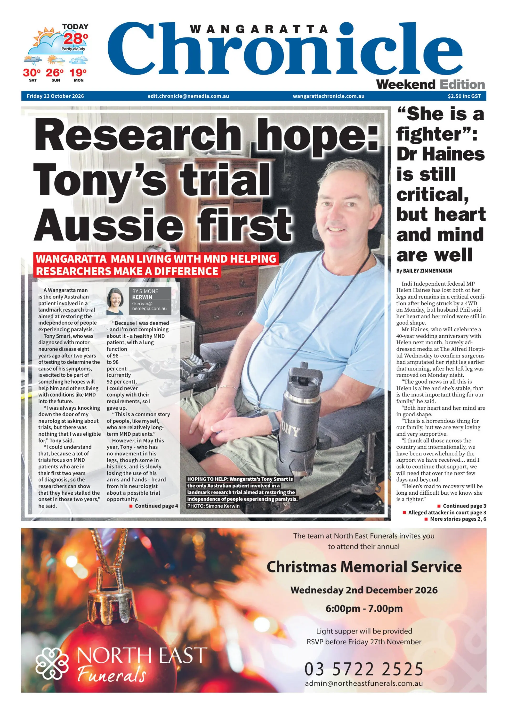 Wangaratta Chronicle, Friday, 23 October, 2026