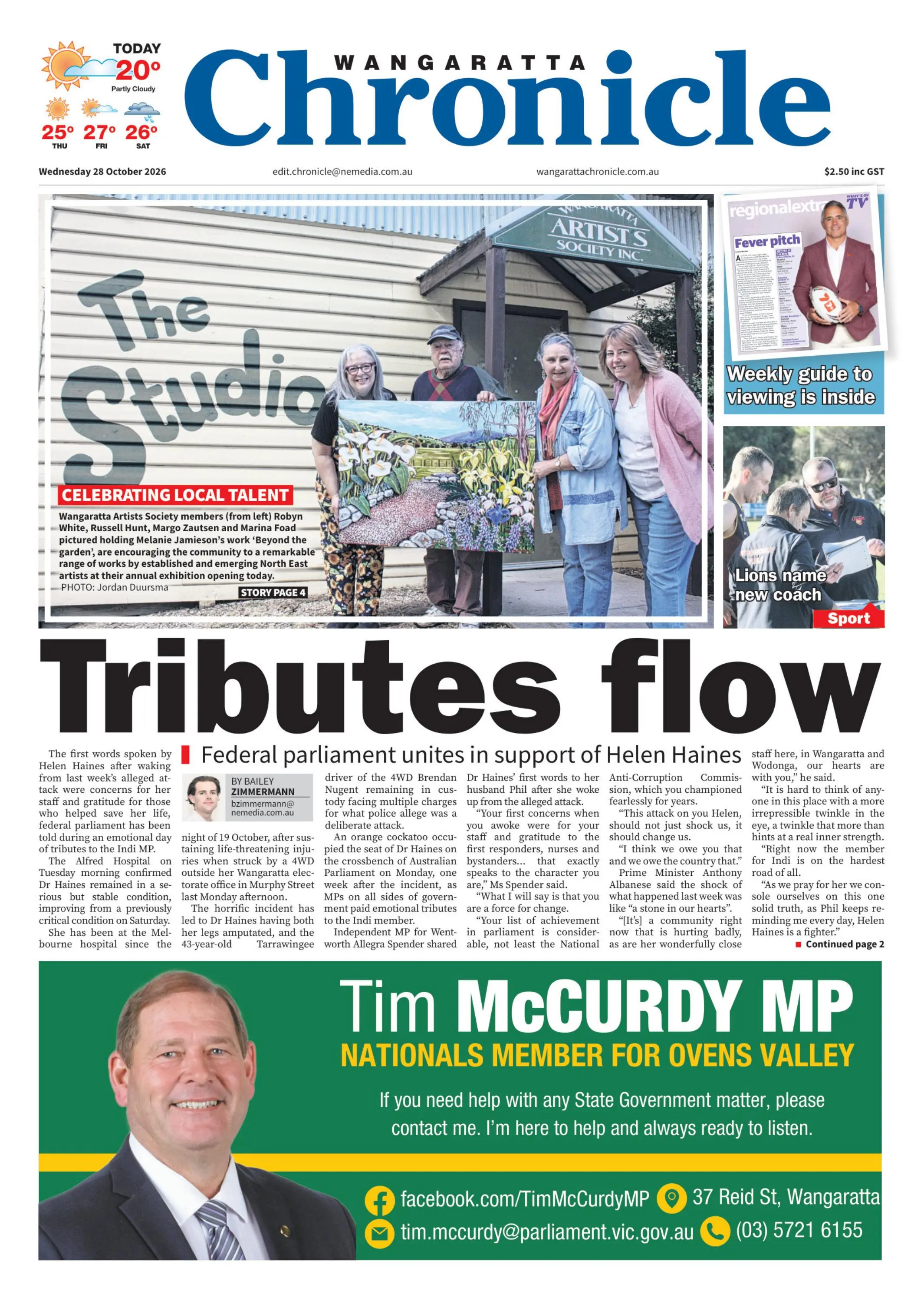 Wangaratta Chronicle, Wednesday, 28 October, 2026