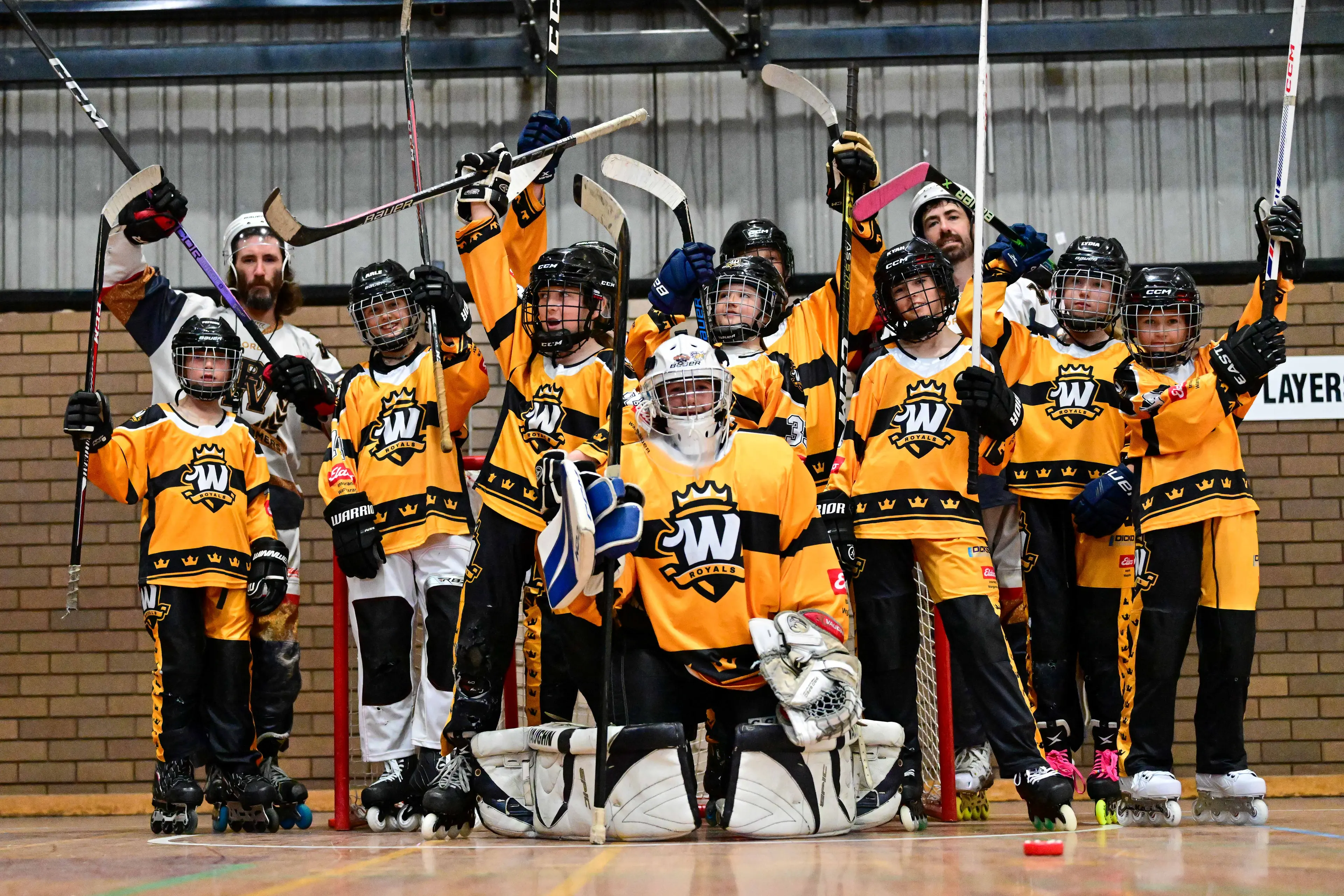 <p>RISING STARS: The under 11 Wangaratta Royals inline hockey team. PHOTO: Adam Rivett/Rolling Focuss</p>\\n
