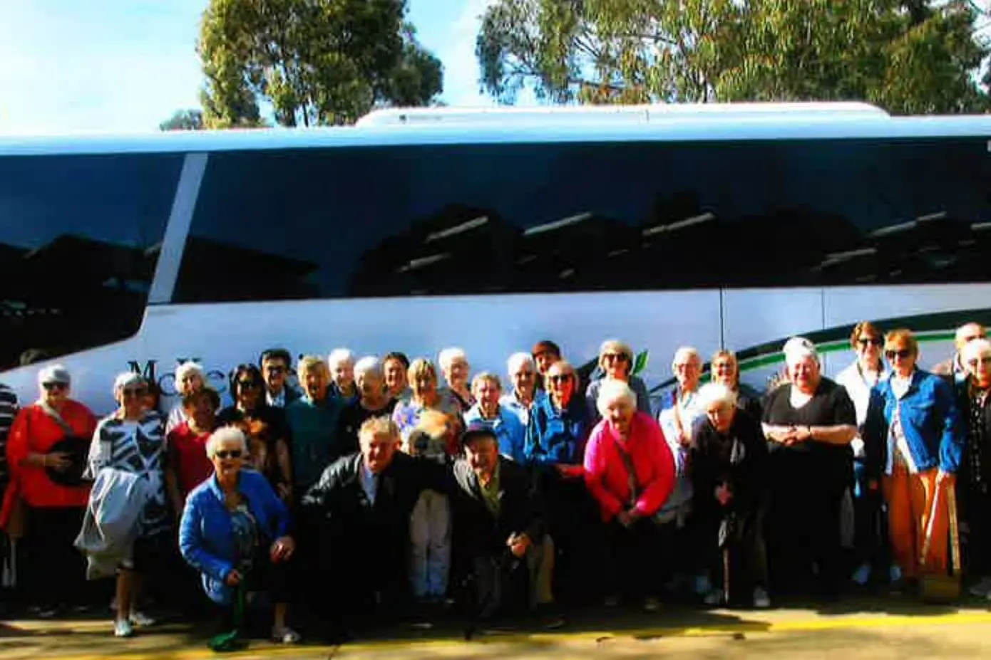<p>HAPPY TRAILS: Wangaratta West Probus group with bus driver henry embark on their trip to Melbourne.</p>\\n