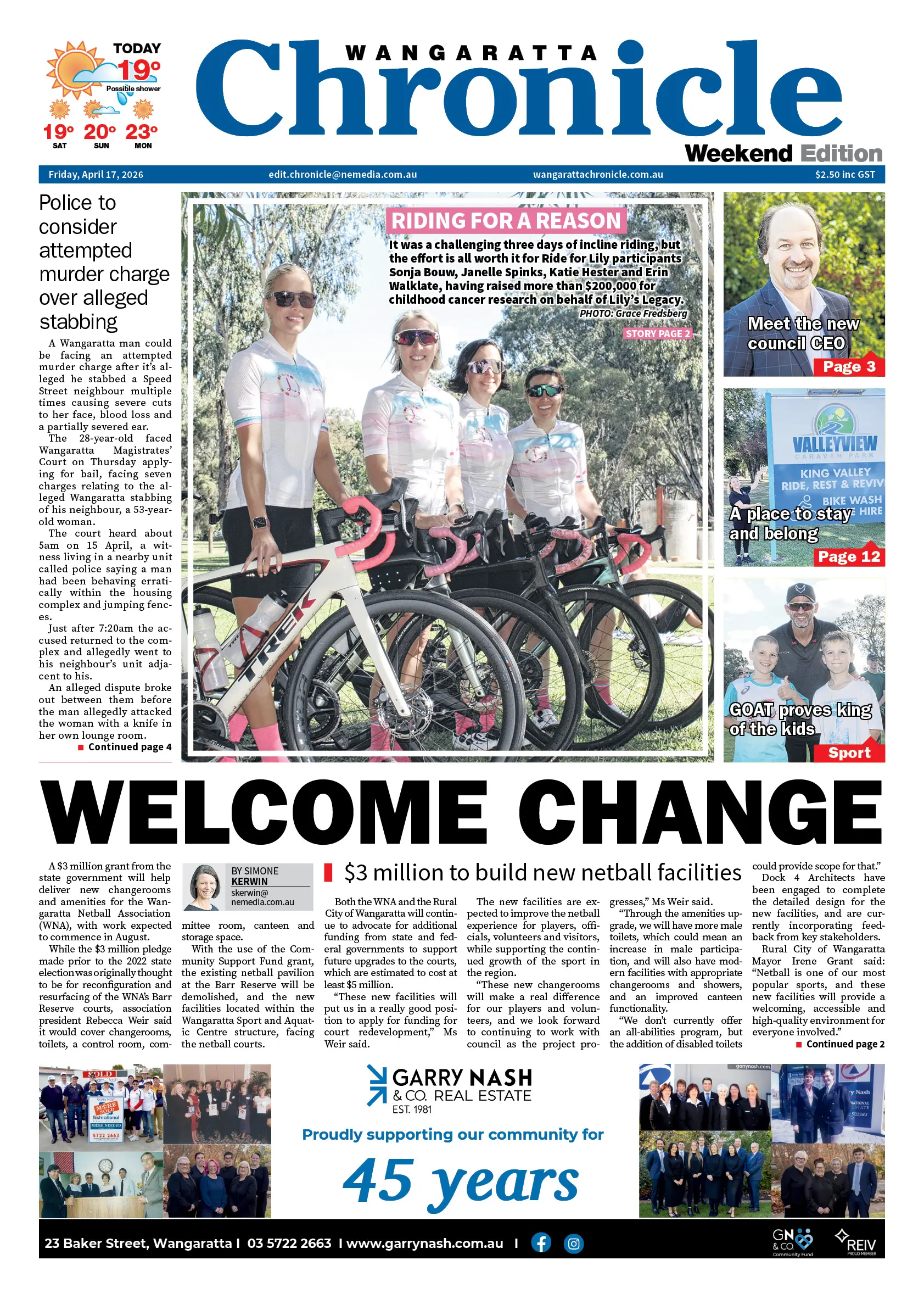 Wangaratta Chronicle, Friday, April 17, 2026