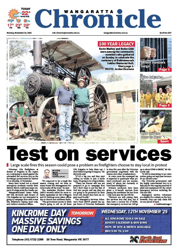 Wangaratta Chronicle, Monday, November 10, 2025