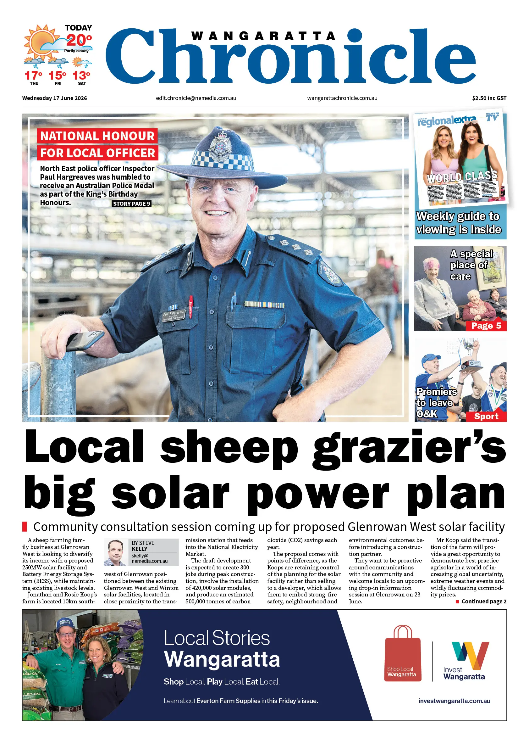 Wangaratta Chronicle, Wednesday 17 June 2026
