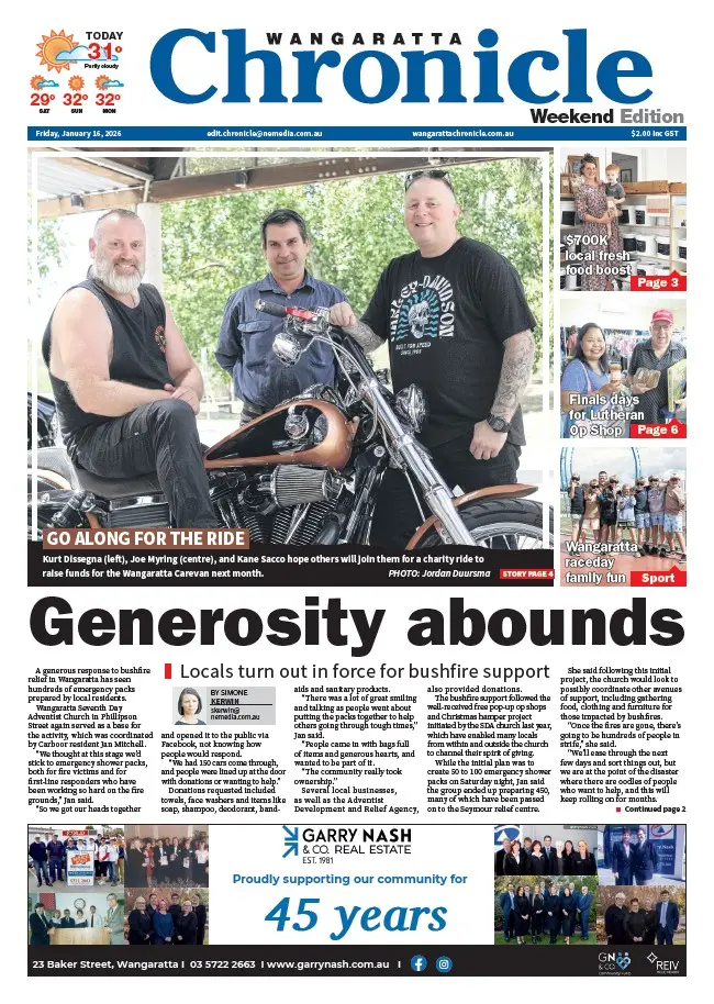 Wangaratta Chronicle - Friday, January 16, 2026