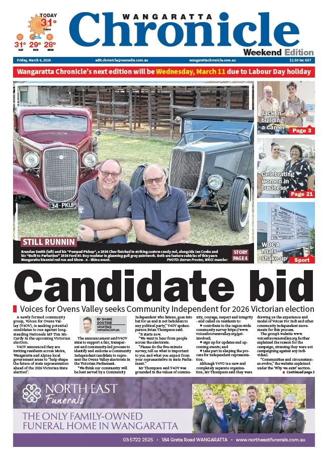 Wangaratta Chronicle - Friday, March 6, 2026