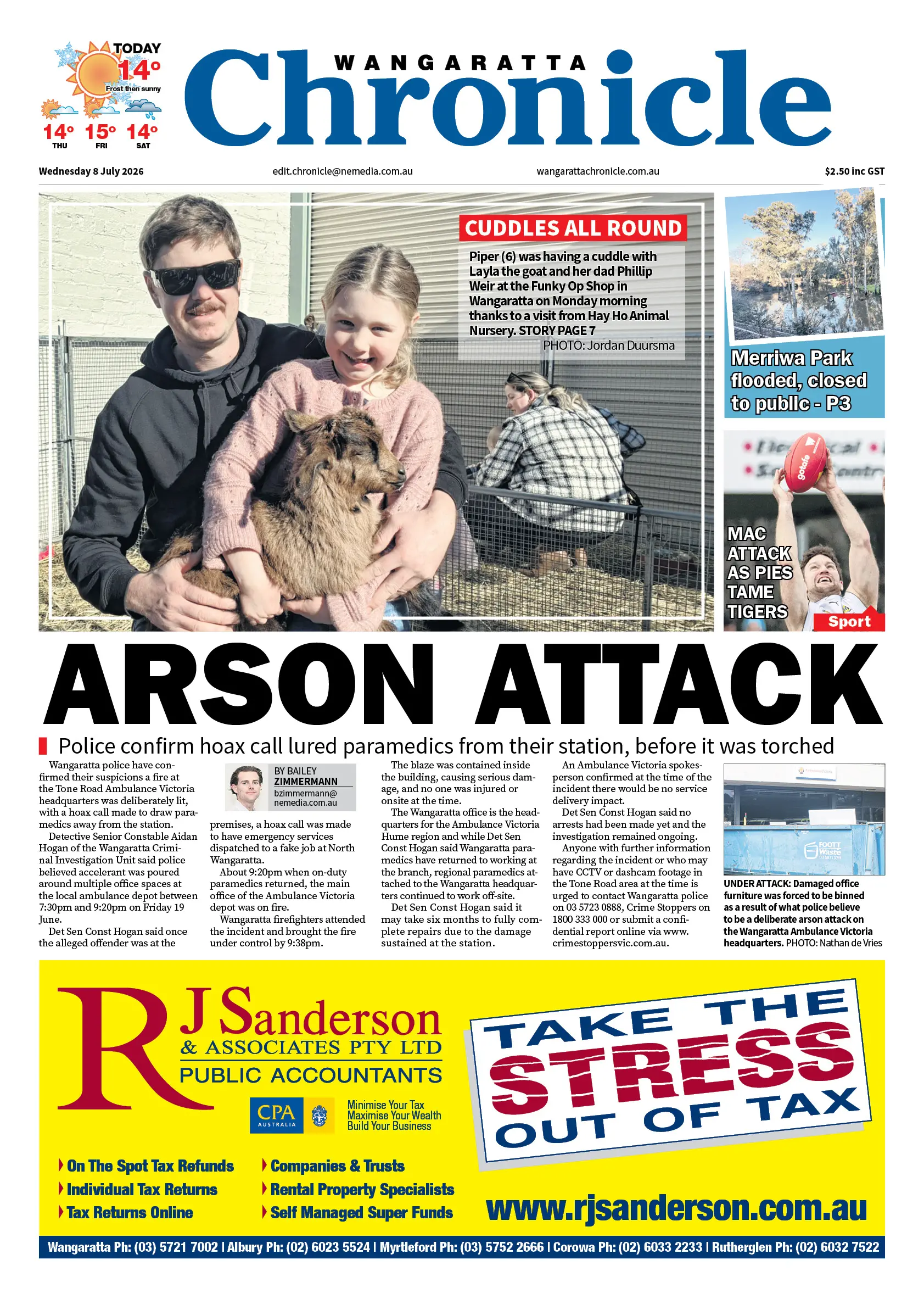 Wangaratta Chronicle, Wednesday 8 July 2026