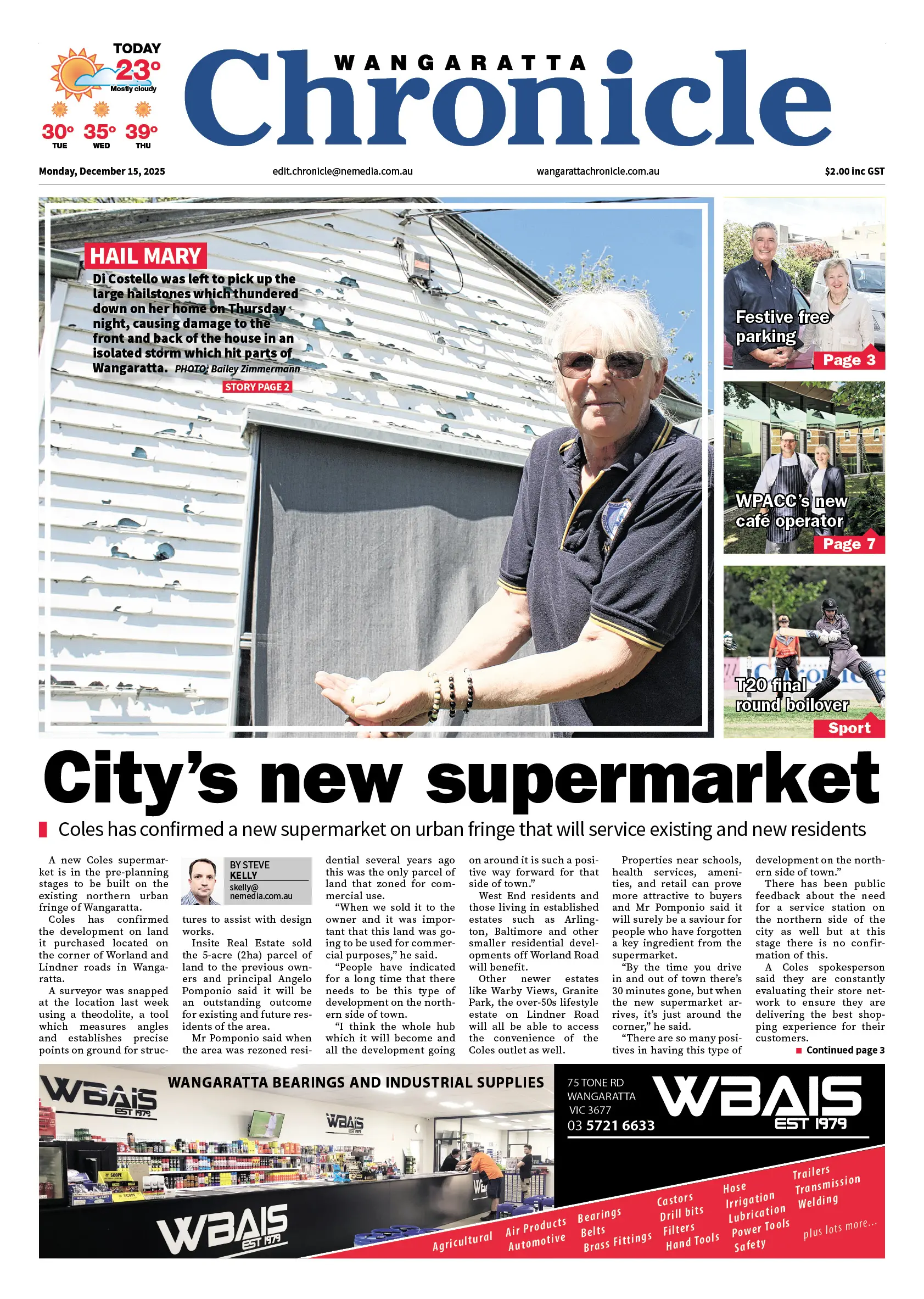 Wangaratta Chronicle, Monday, December 15, 2025