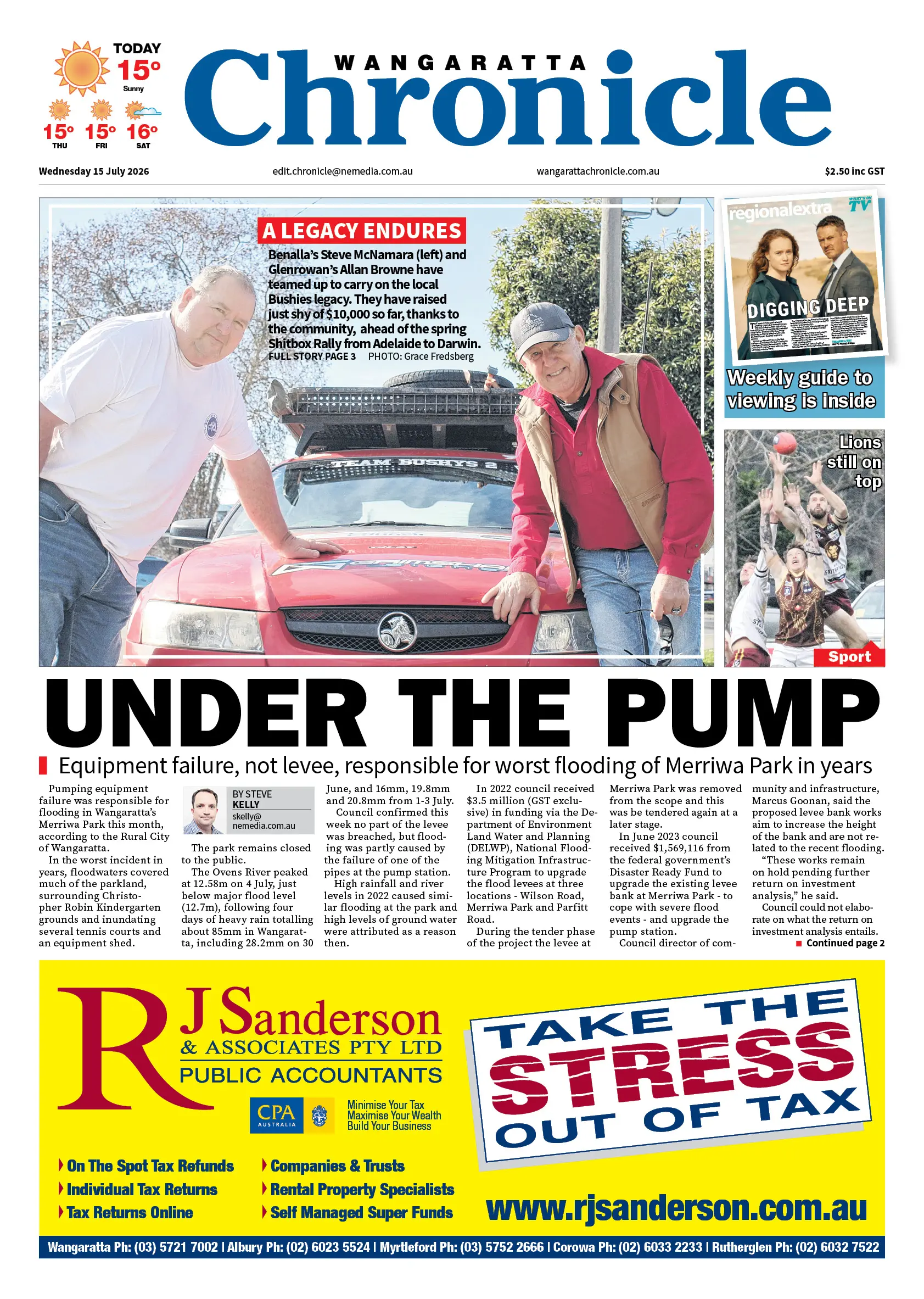Wangaratta Chronicle, Wednesday 15 July 2026