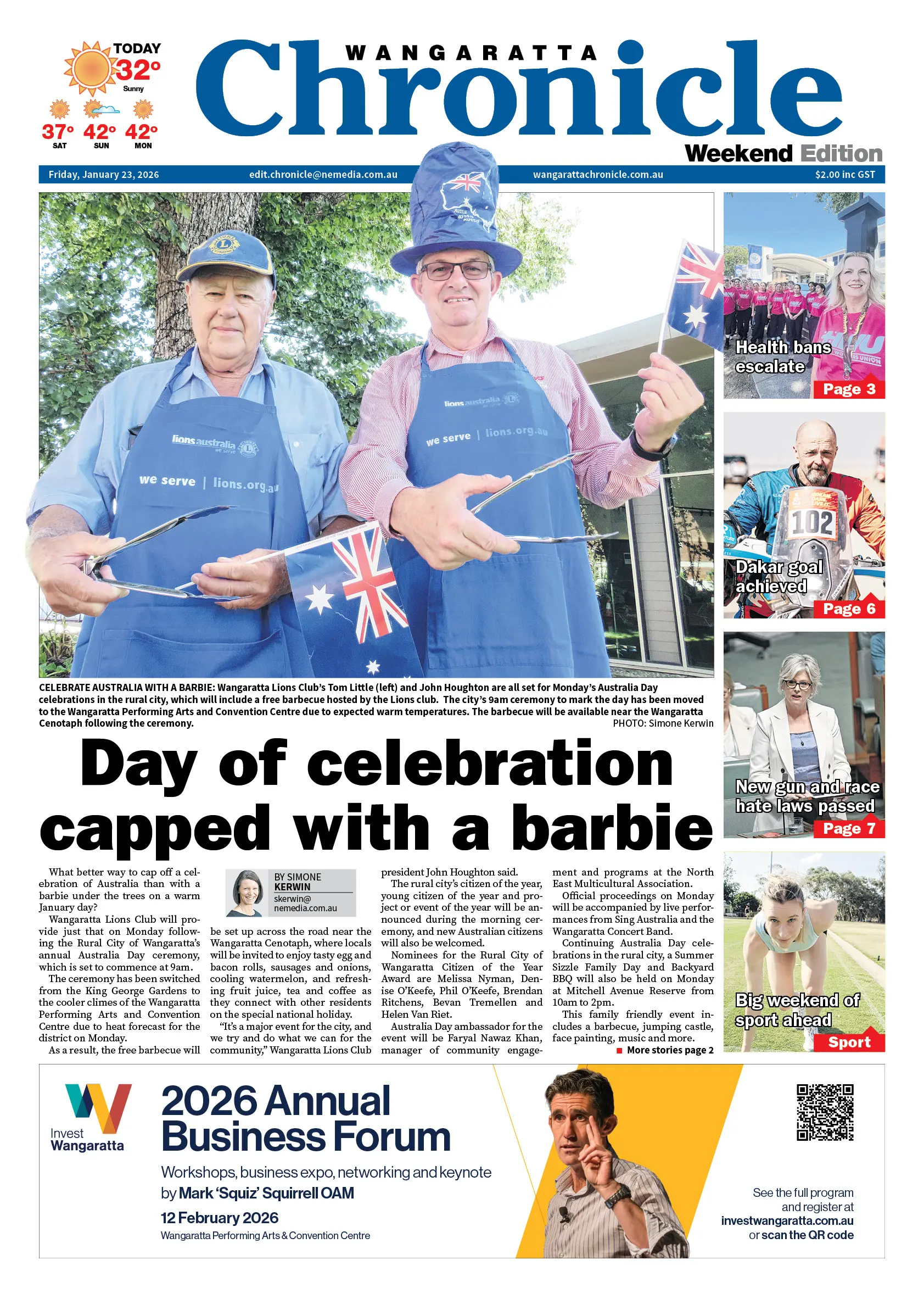 Wangaratta Chronicle, Friday, January 23, 2026