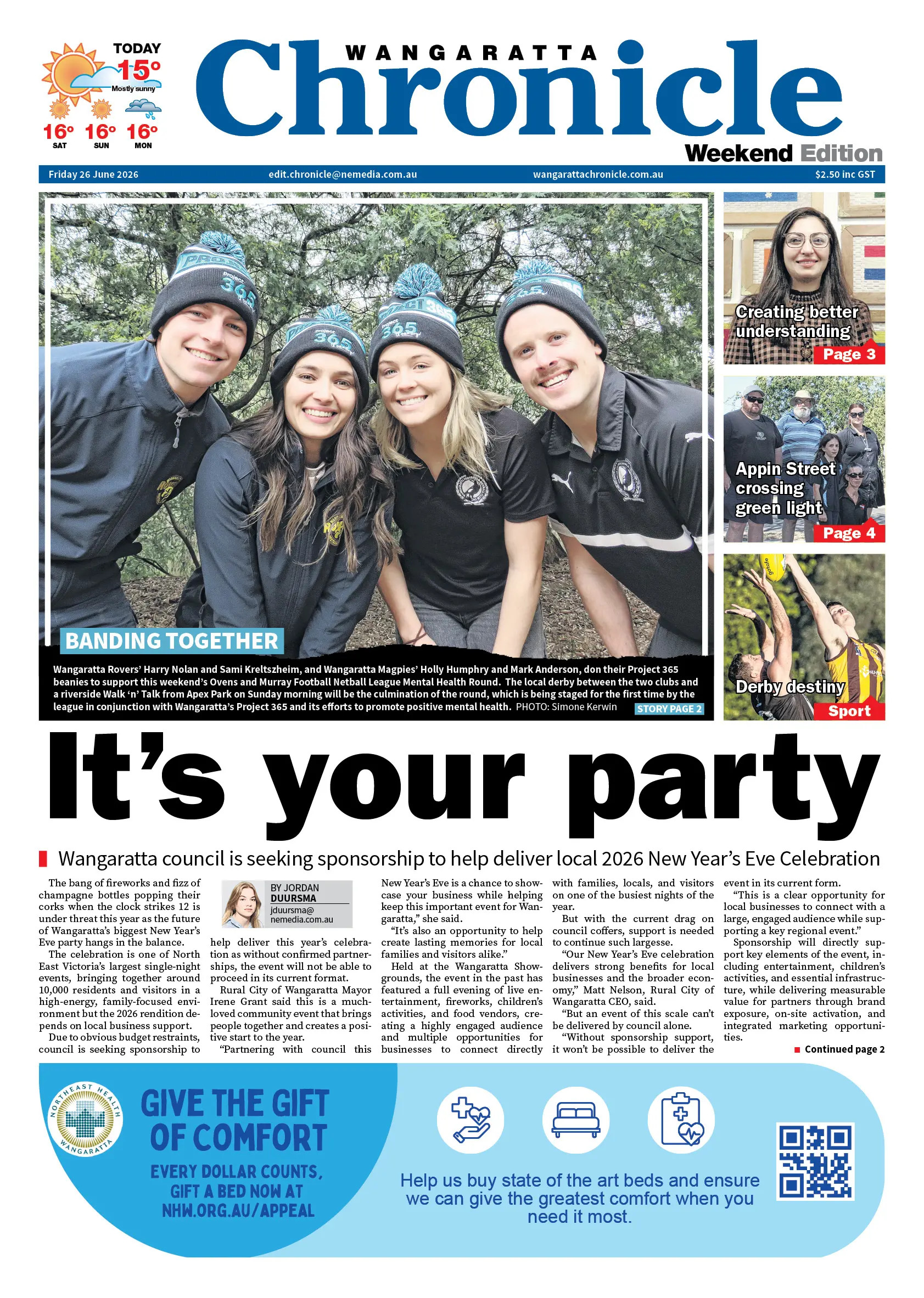 Wangaratta Chronicle, Friday 26 June 2026
