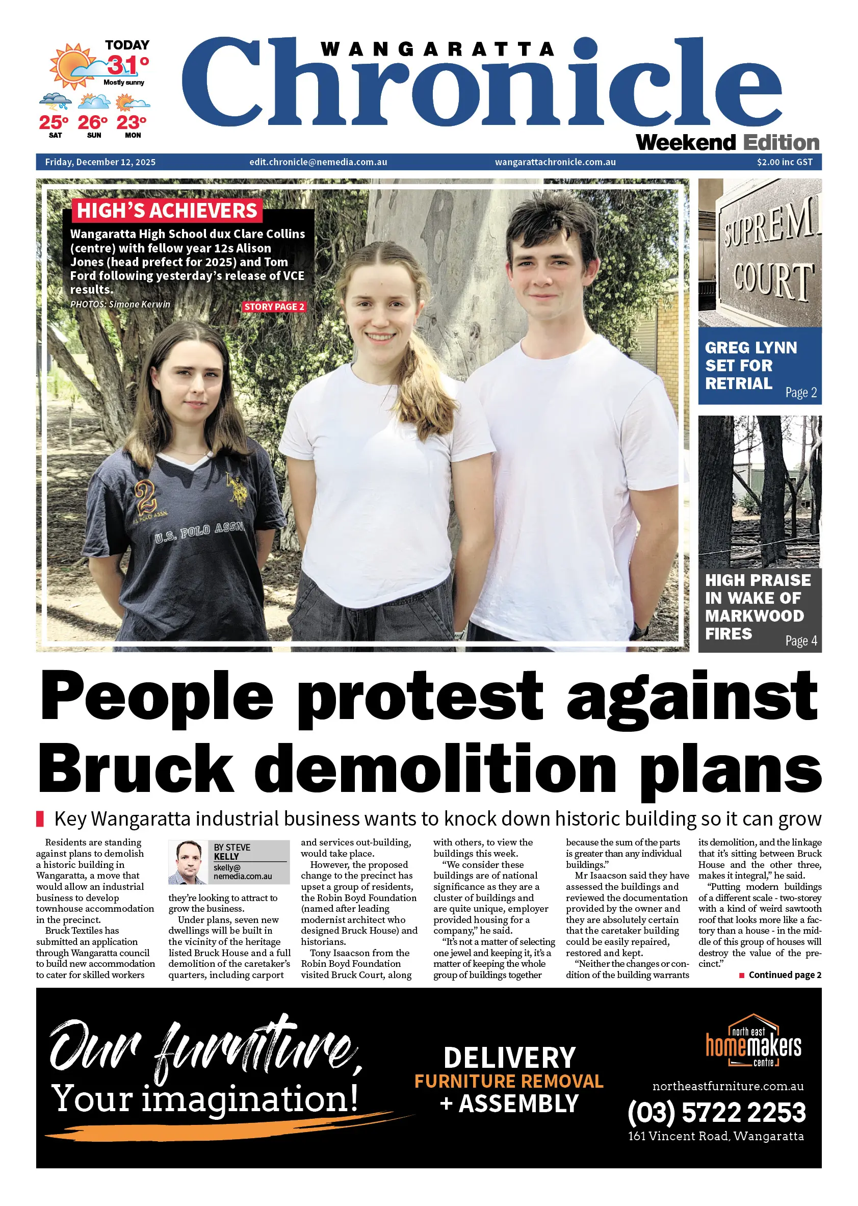 Wangaratta Chronicle, Friday, December 12, 2025
