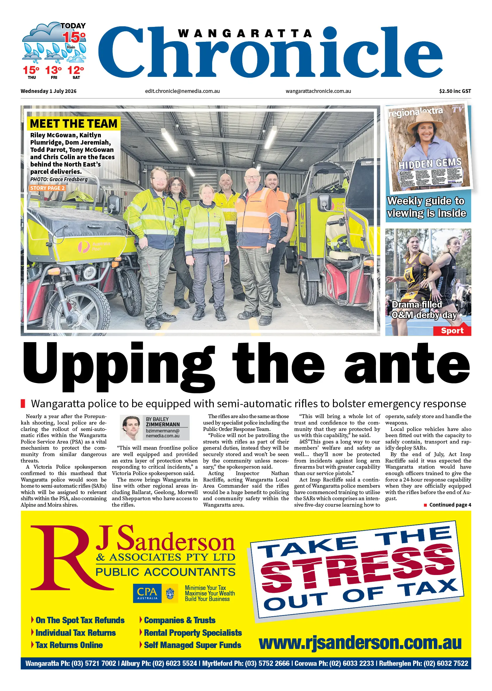 Wangaratta Chronicle, Wednesday 1 July 2026